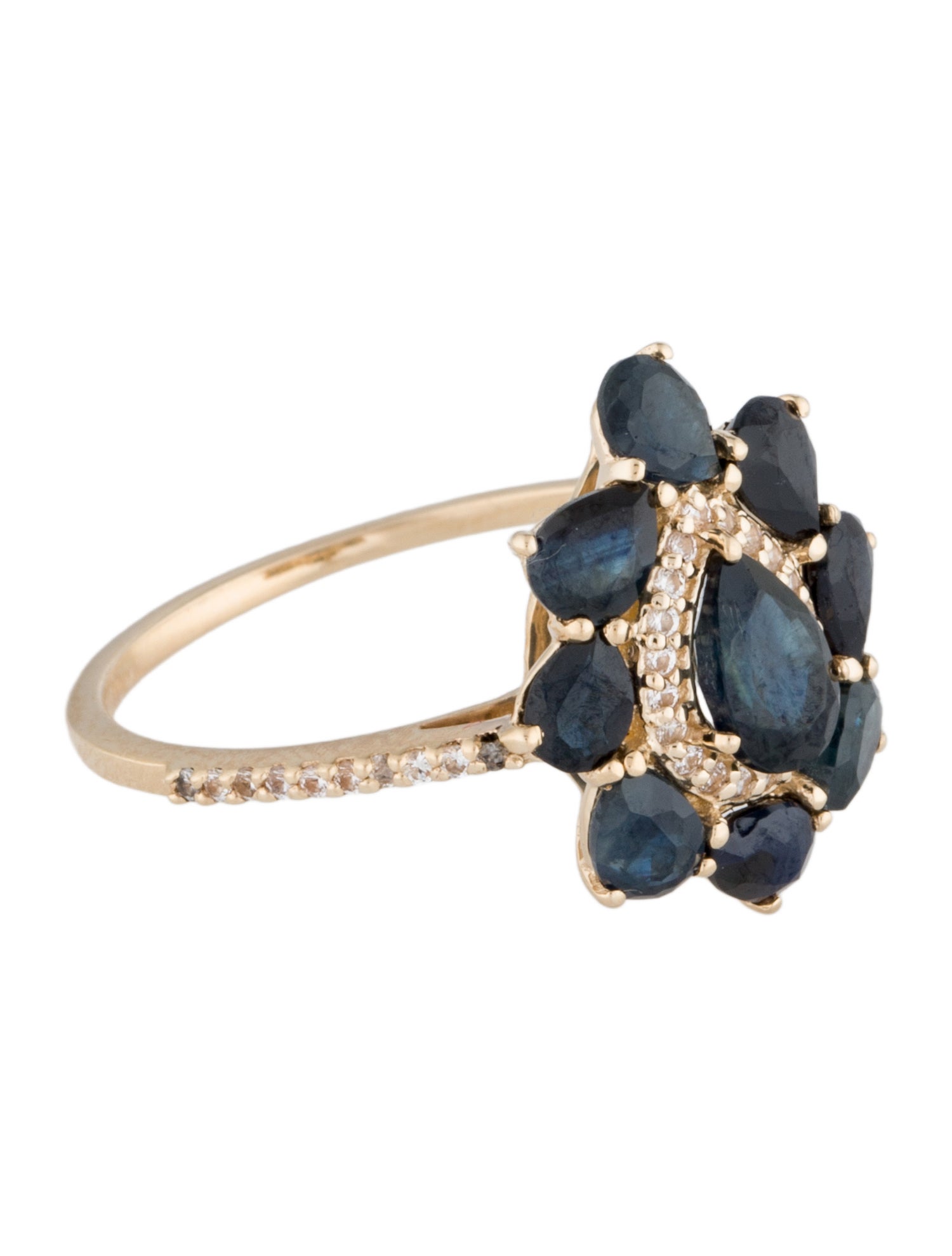 Ring 14K Sapphire Cocktail