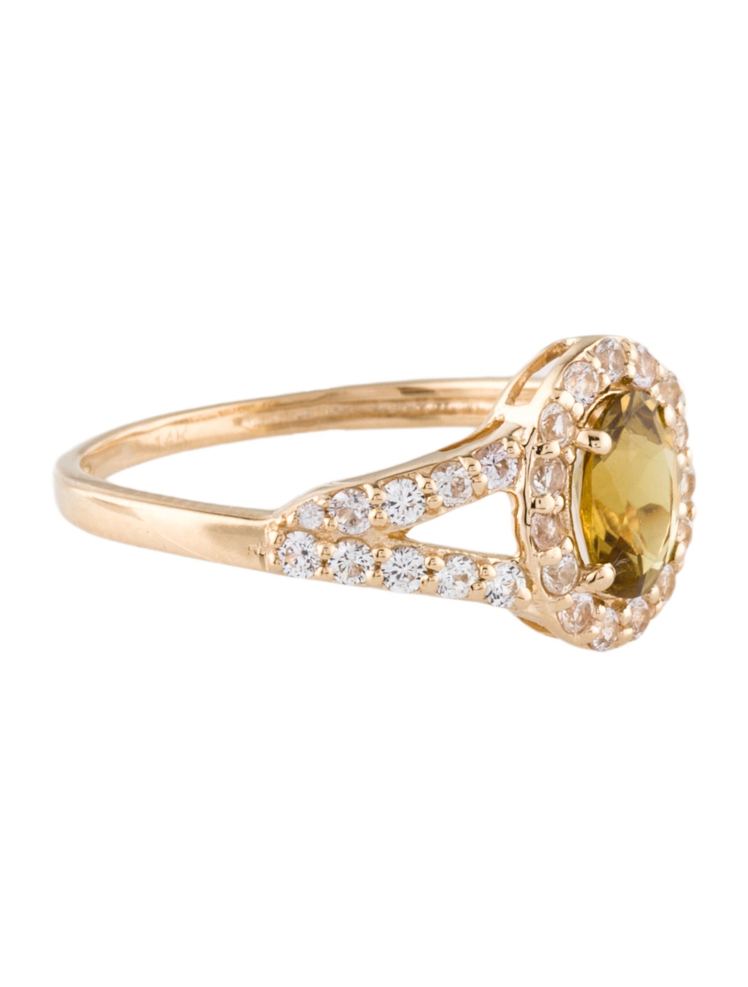 Ring 14K Tourmaline & Sapphire Cocktail