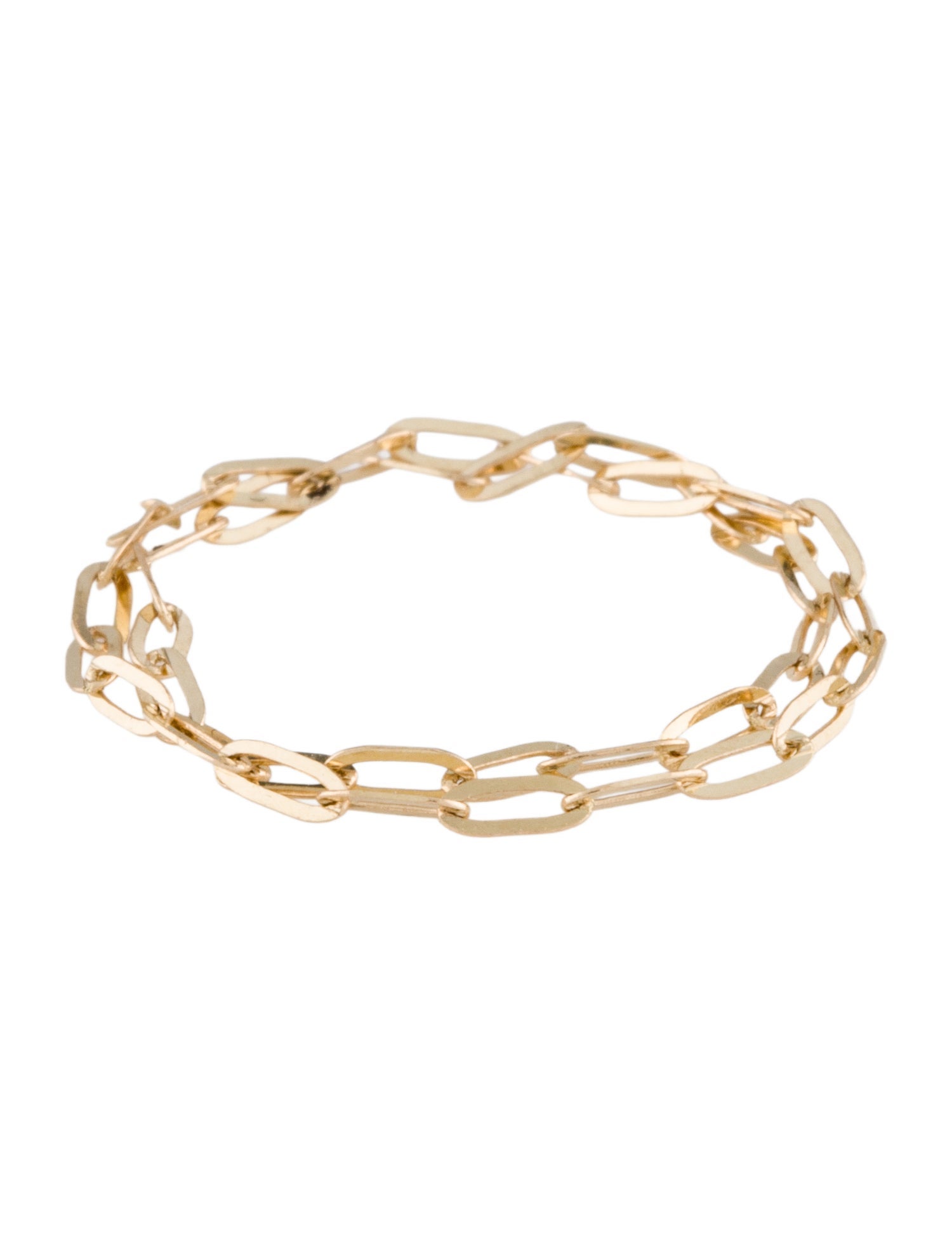 Ring 14K Double Row Chain Link Band