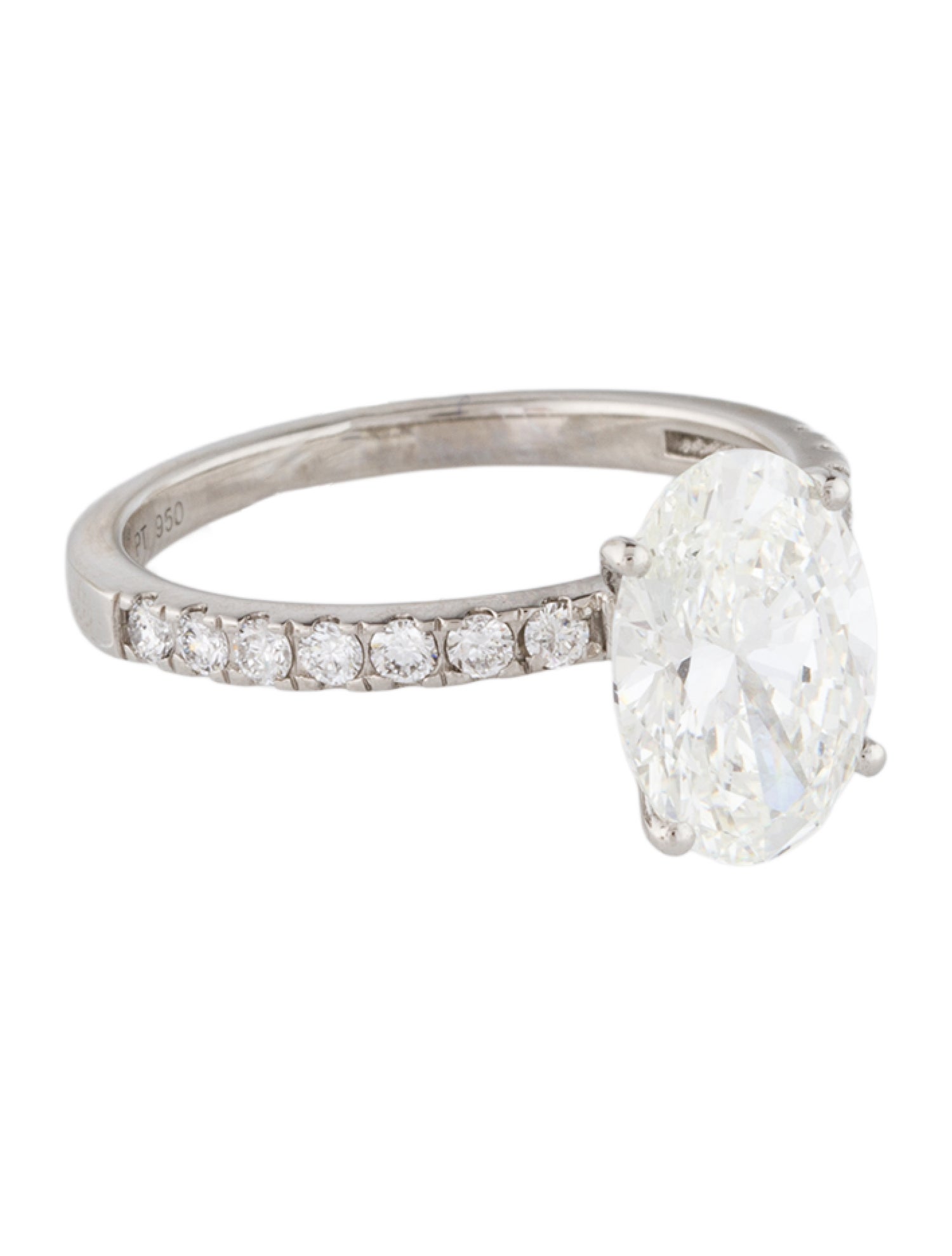 Ring Platinum 2.56ct Lab-Grown Diamond Engagement