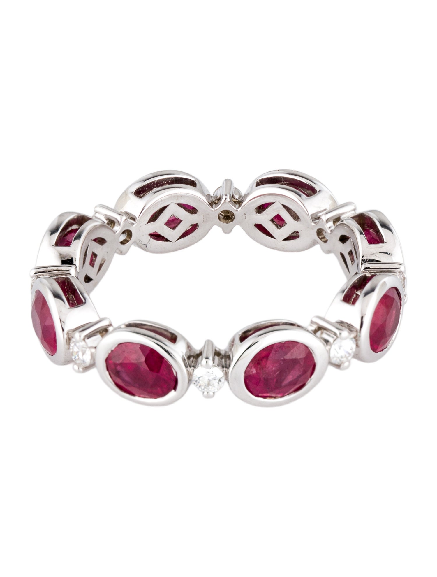 Ring 18K 2.80ctw Ruby & Diamond Eternity Band