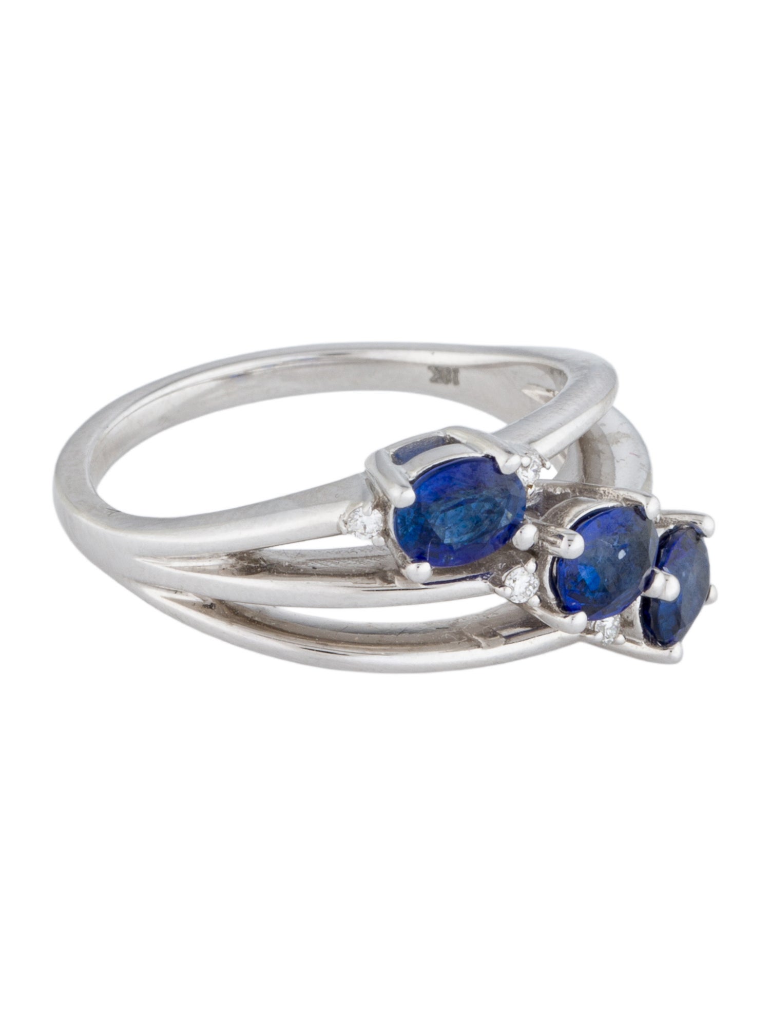 Ring 18K 1.05ctw Sapphire & Diamond Cocktail