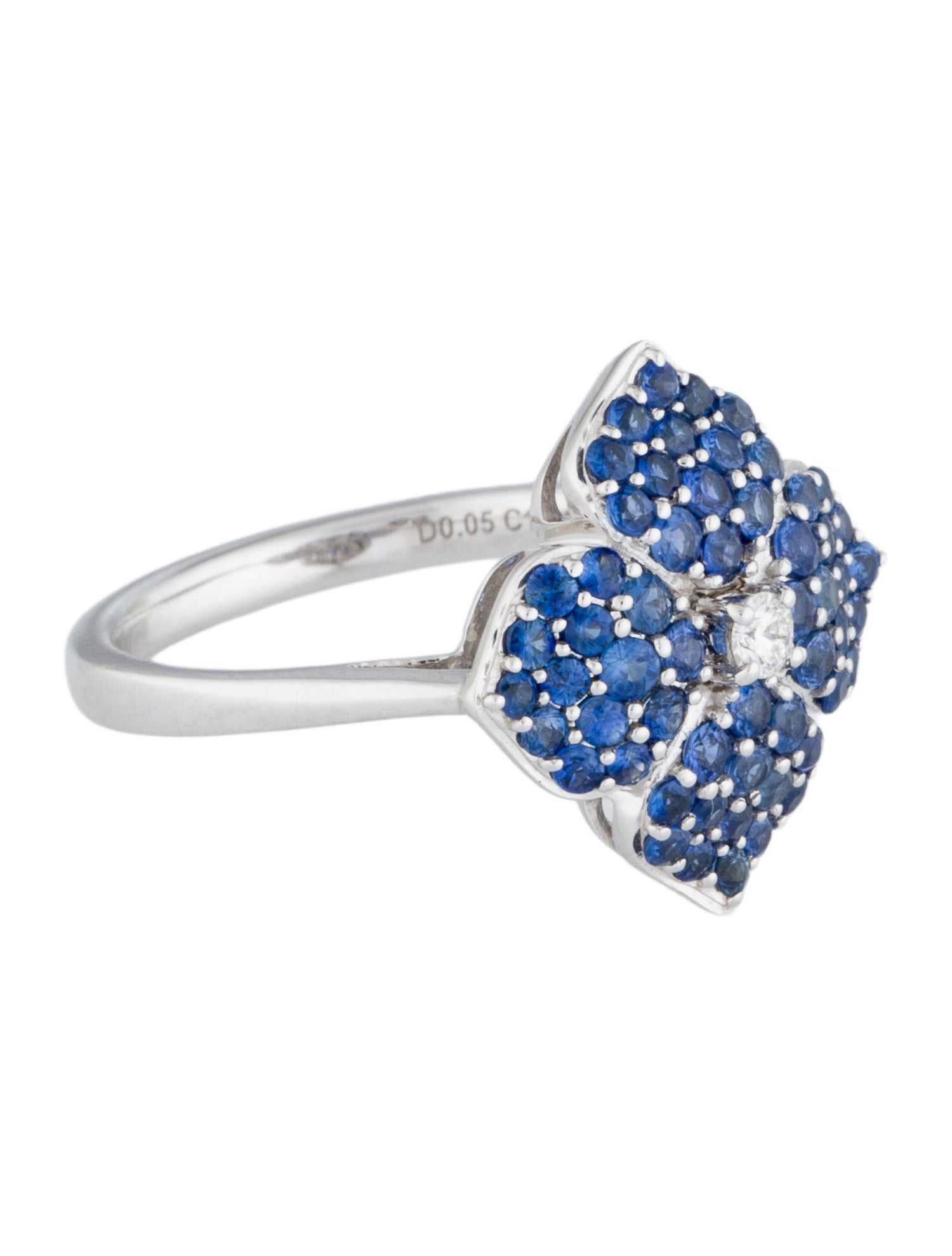 Ring 18K 1.04ctw Sapphire & Diamond Cocktail