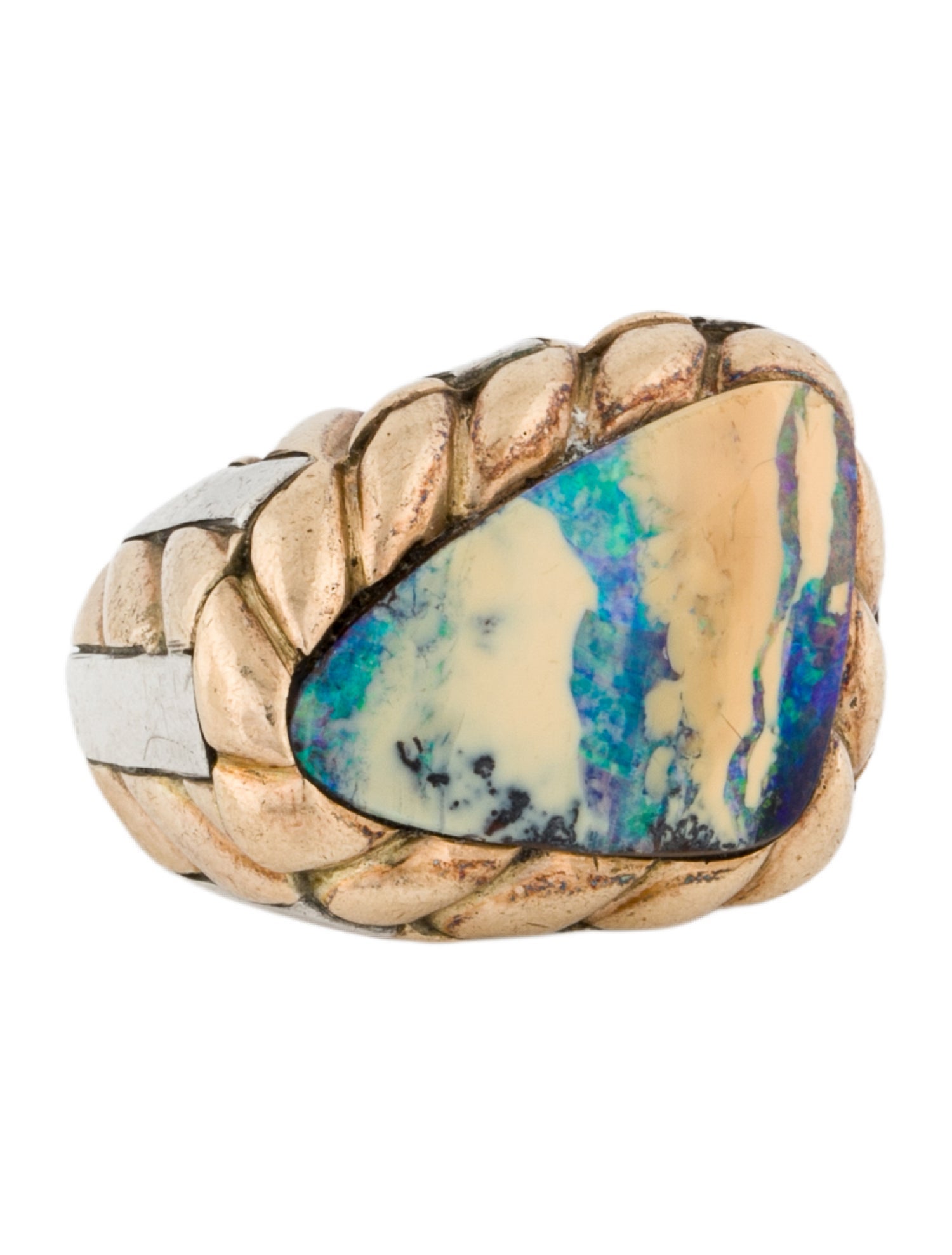 Ring Boulder Opal Signet