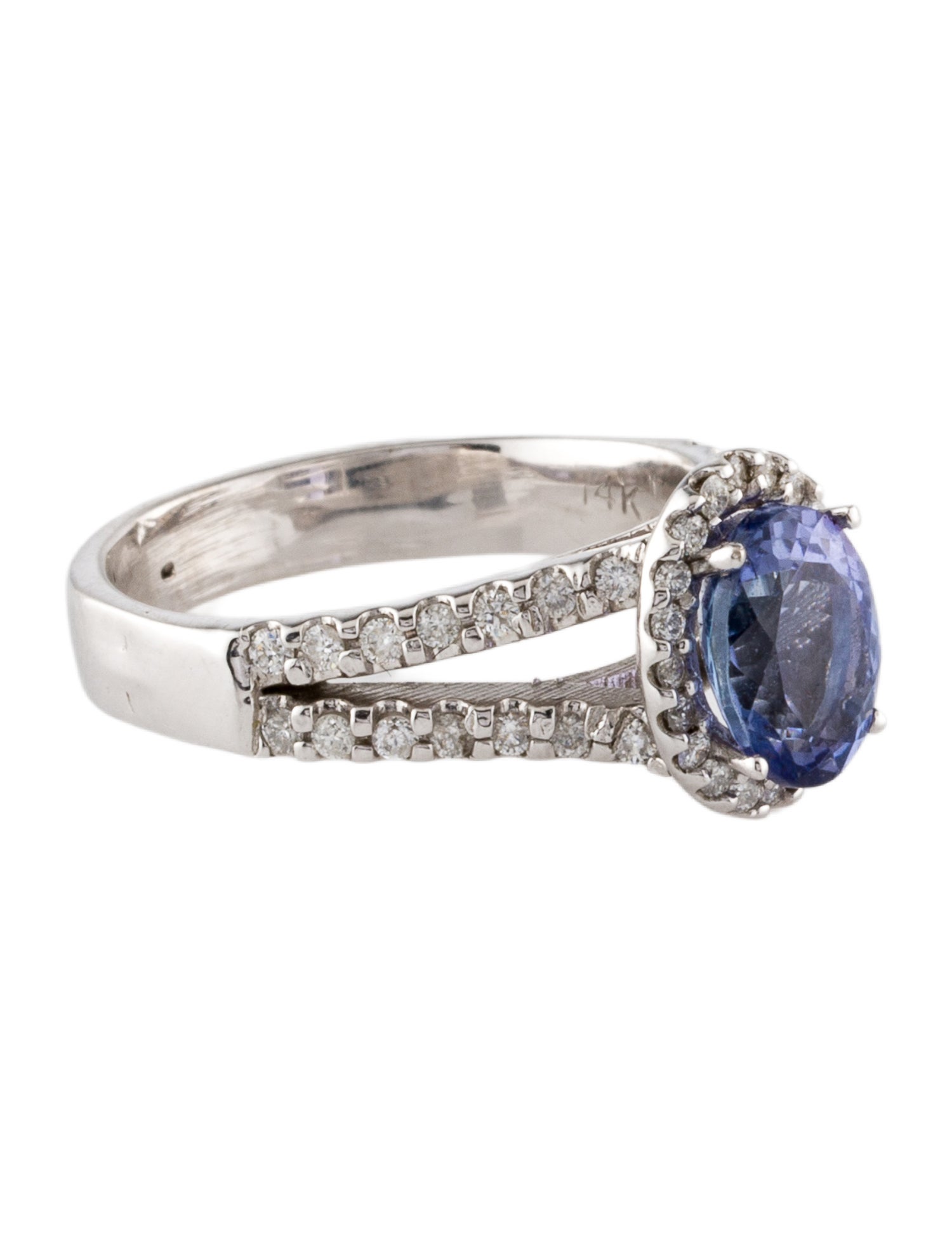Ring 14K 1.71ct Tanzanite & Diamond Cocktail
