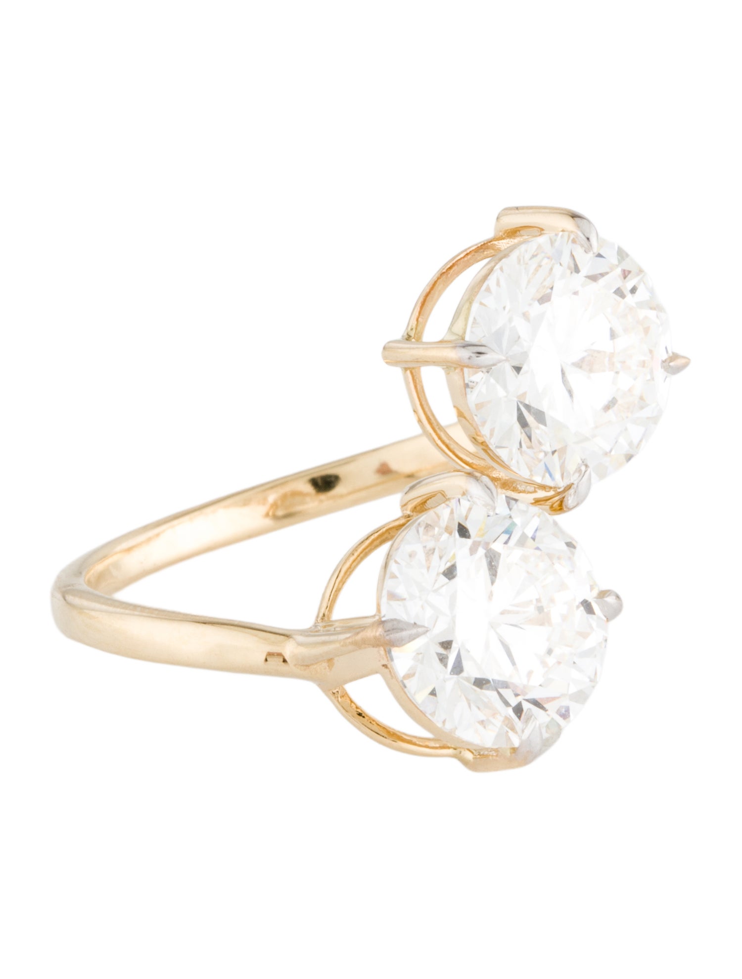 Ring 14K 5.83ctw Lab-Grown Diamond Toi et Moi