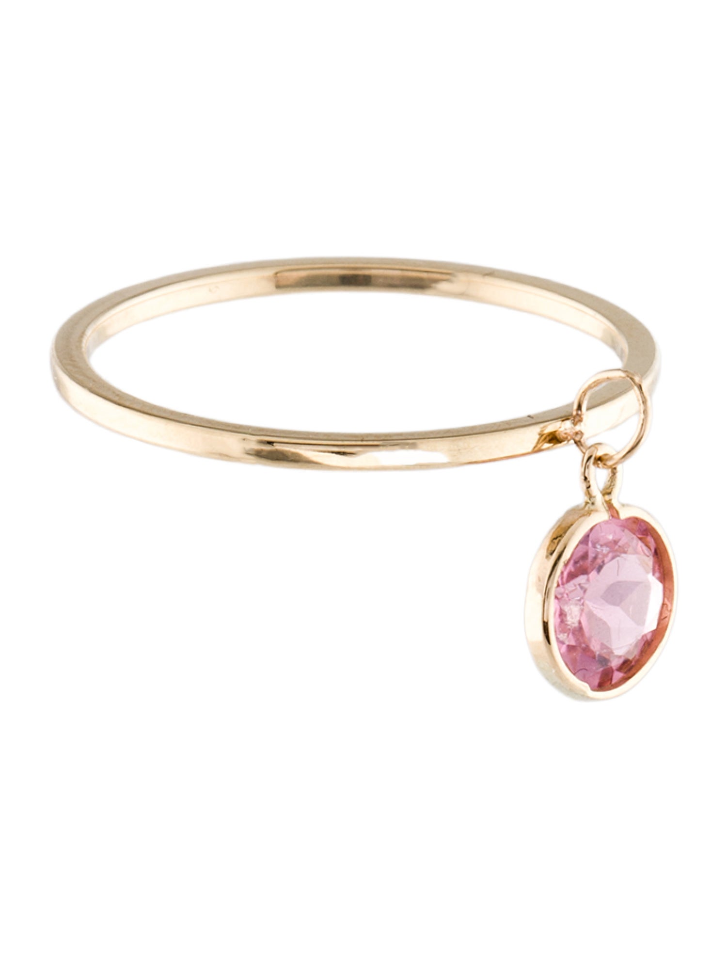 Ring 14K Tourmaline Charm Dangle