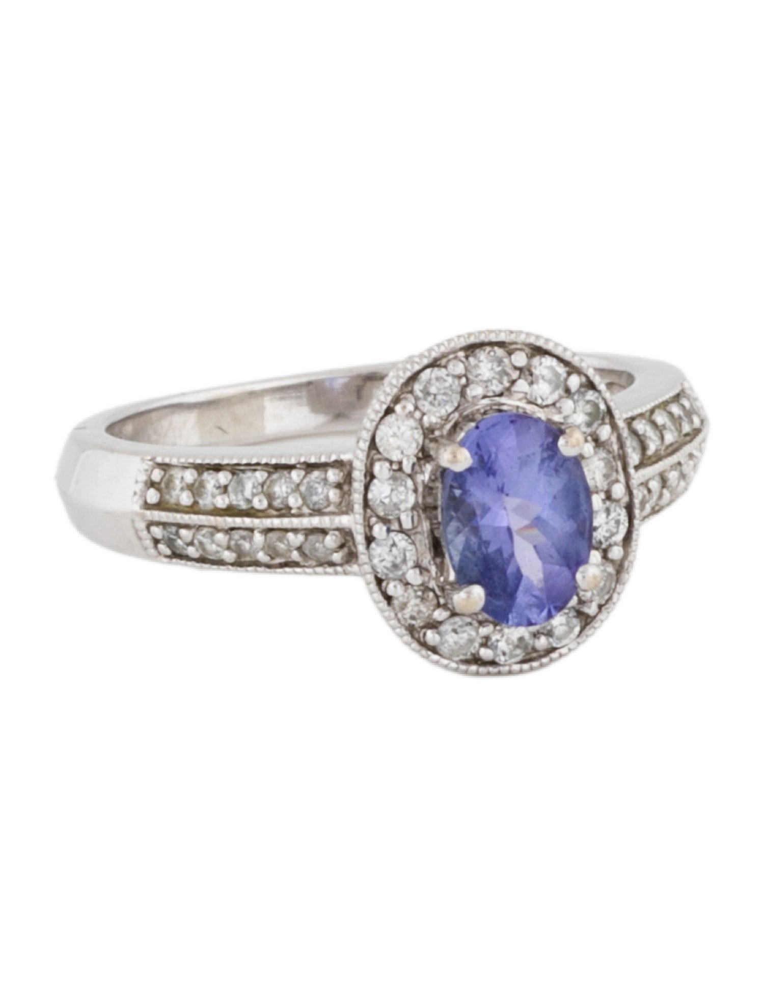 Ring 14K Tanzanite & Diamond Cocktail