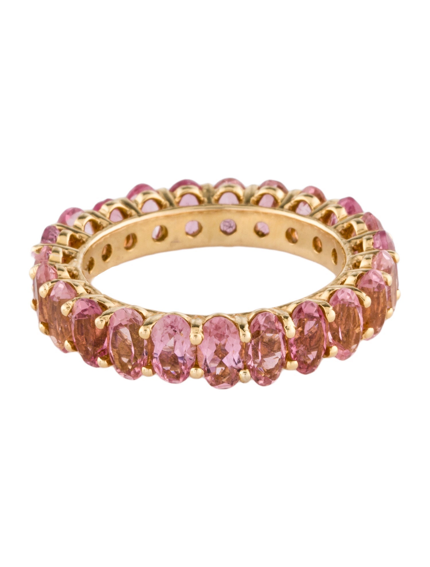 Ring 14K 4.60ctw Tourmaline Eternity Band