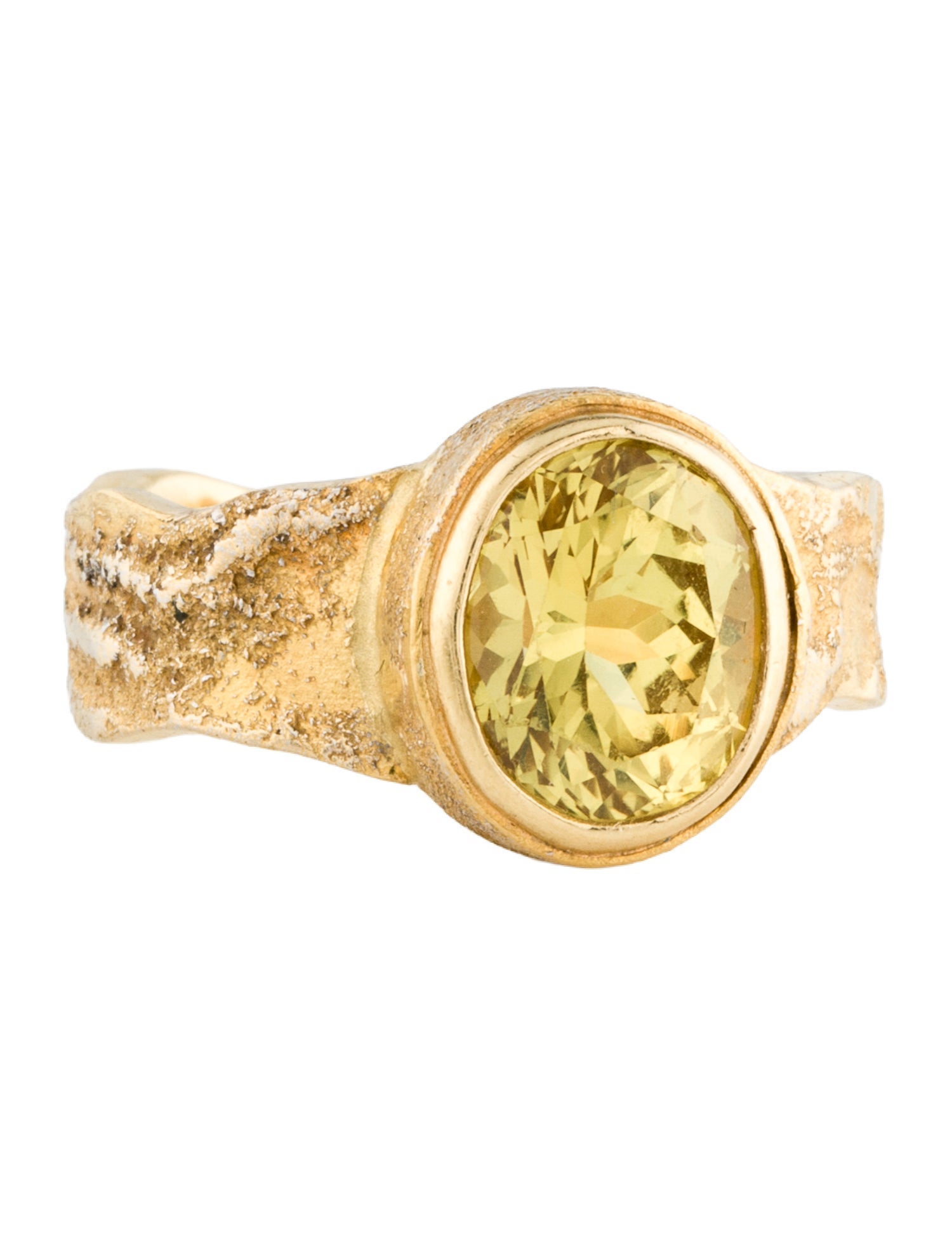 Ring 18K 5.00ct Yellow Sapphire Cocktail