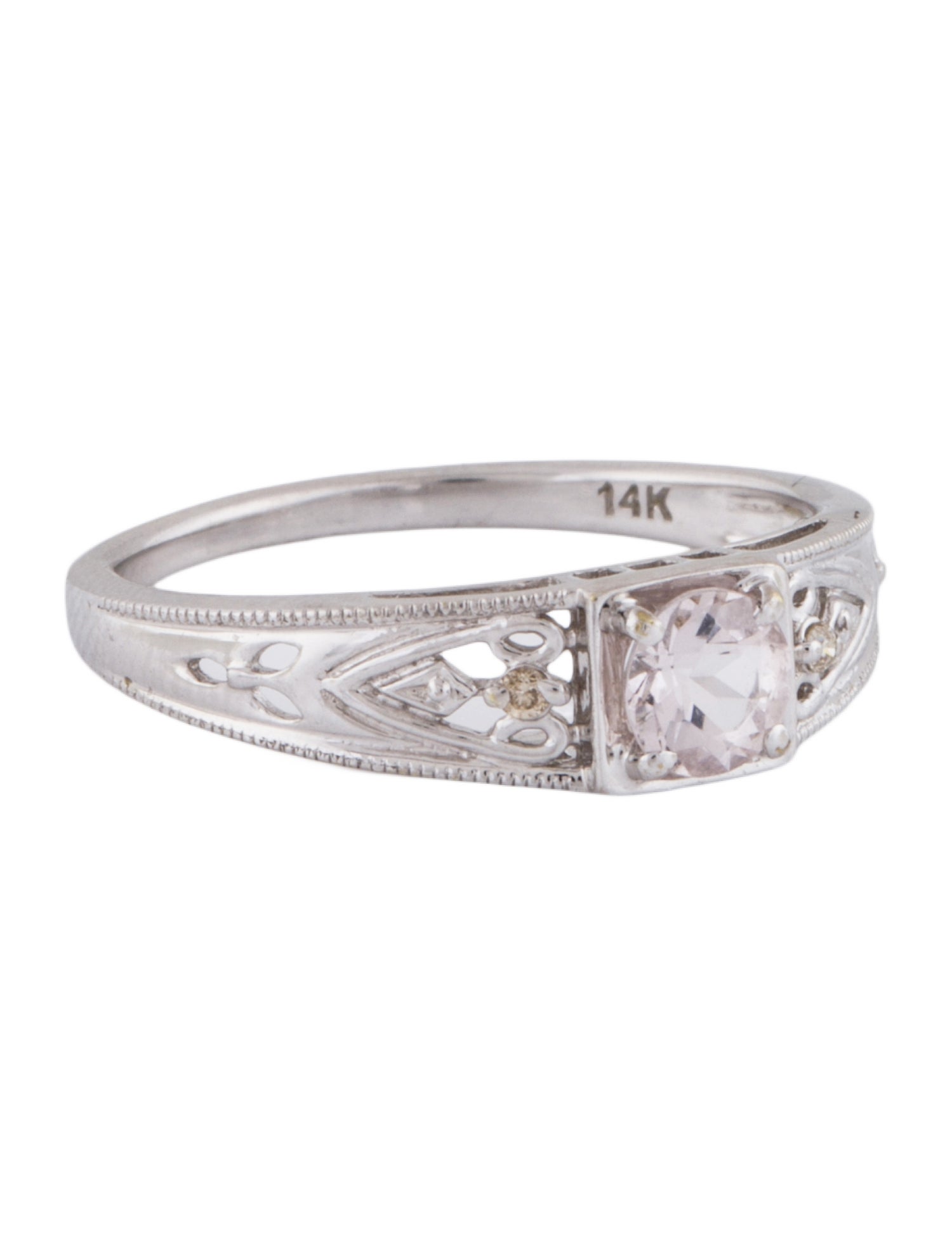 Ring 14K Morganite & Diamond