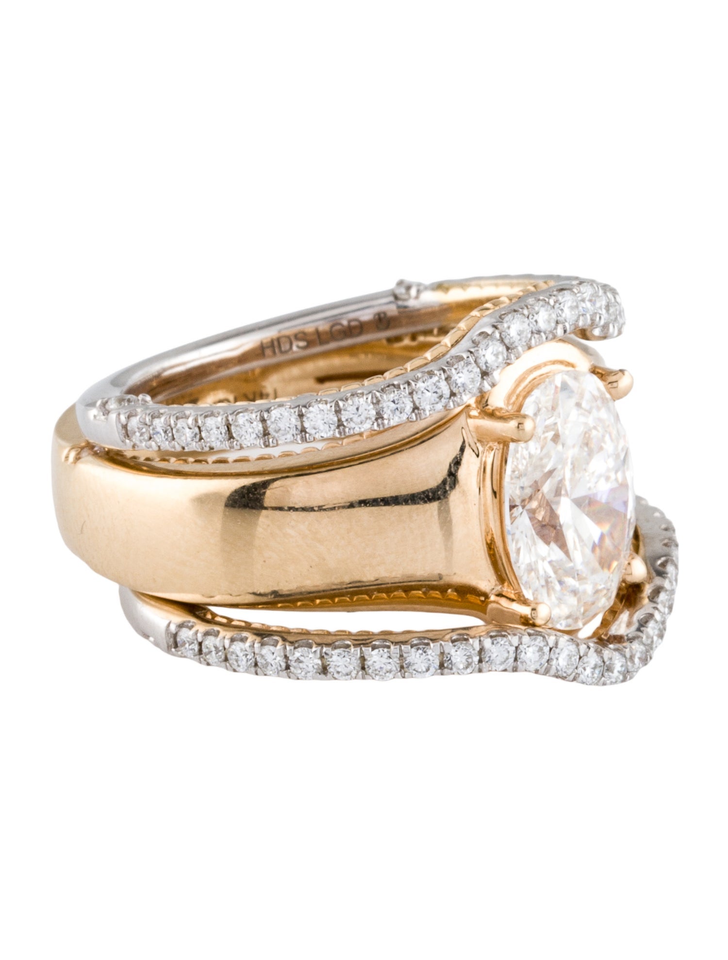 Ring 14K 2.03ct Lab-Grown Diamond Wedding Set