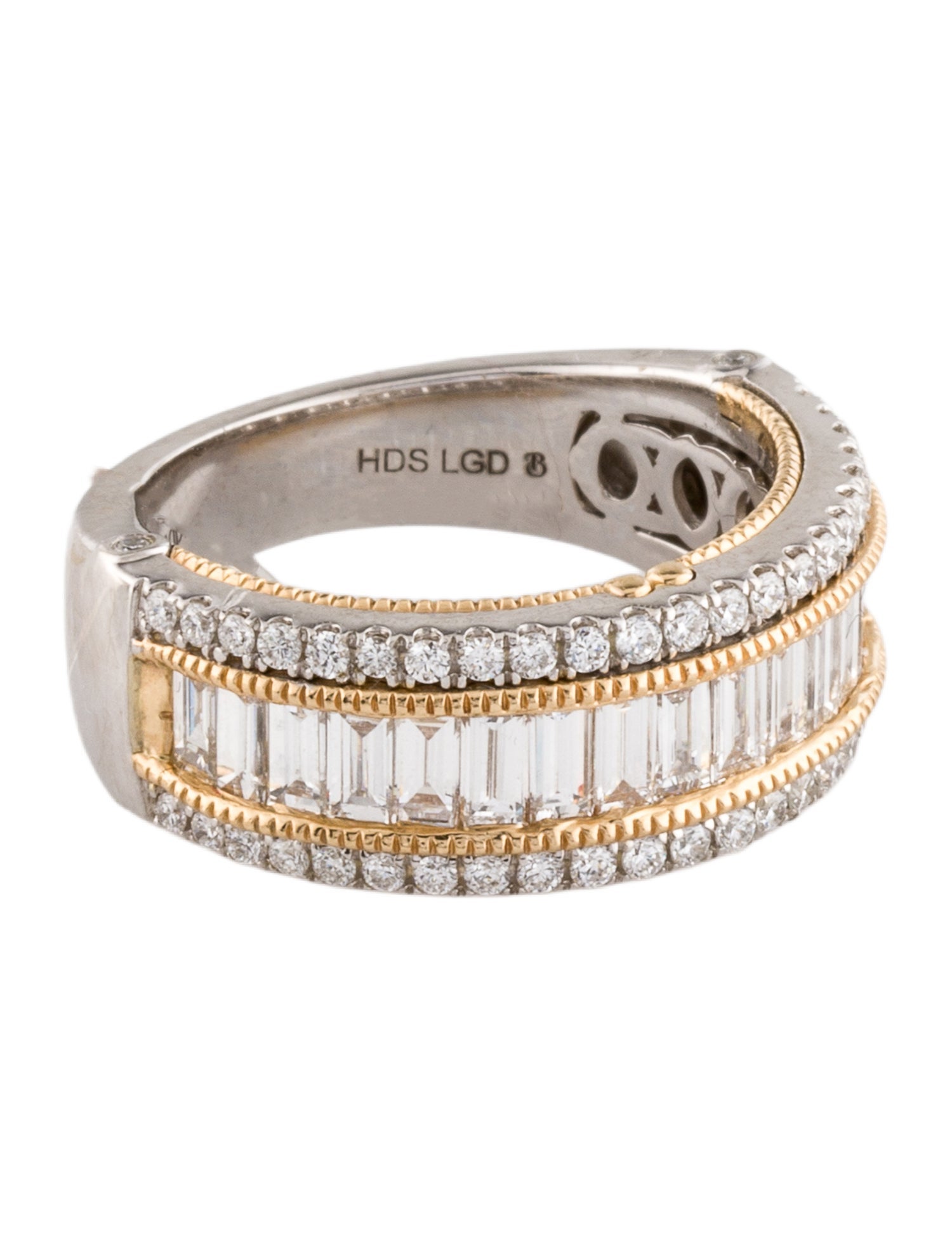 Ring 14K Two-Tone 1.35ctw Lab-Grown Diamond Band