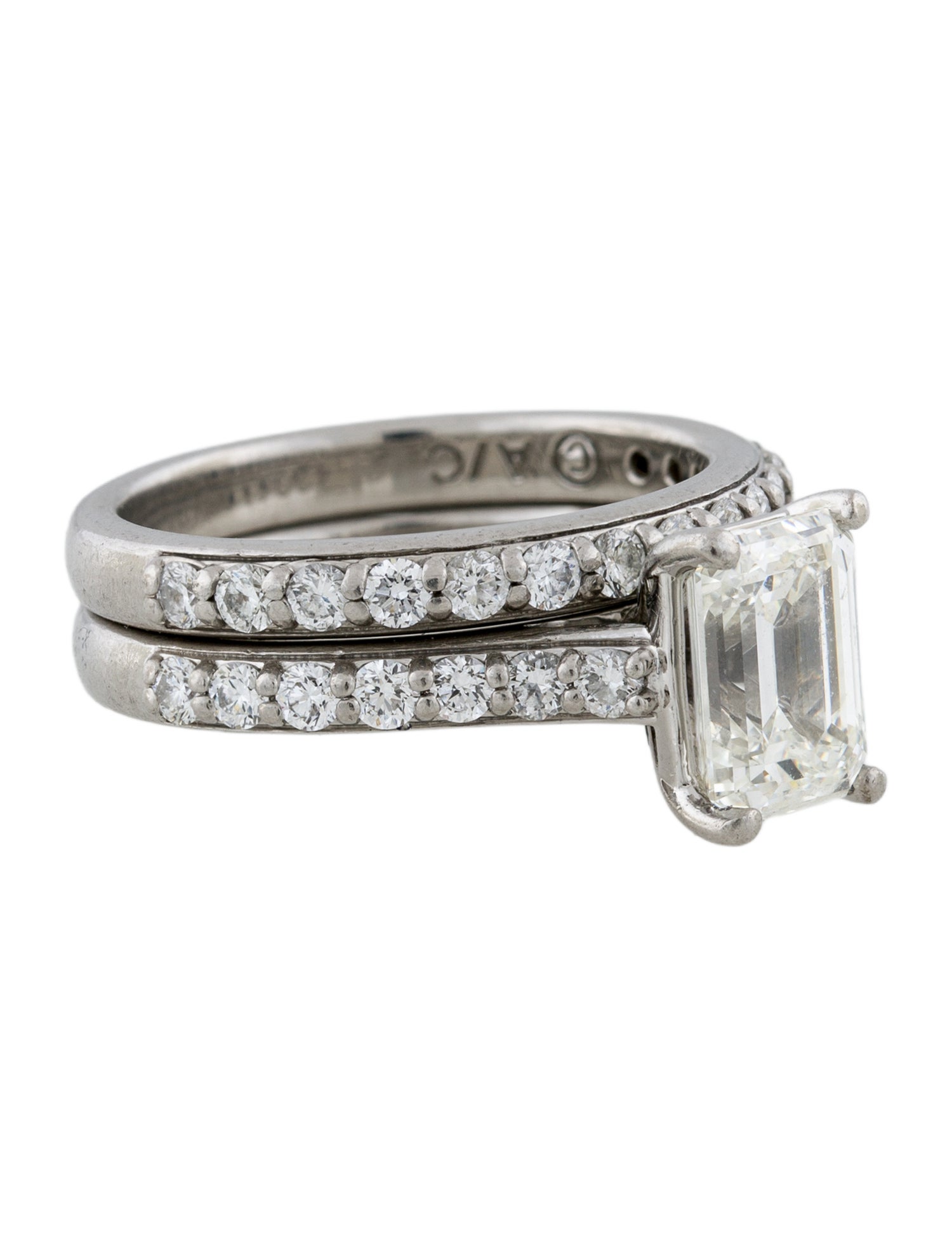 Ring Platinum 2.05ct Diamond Wedding Set