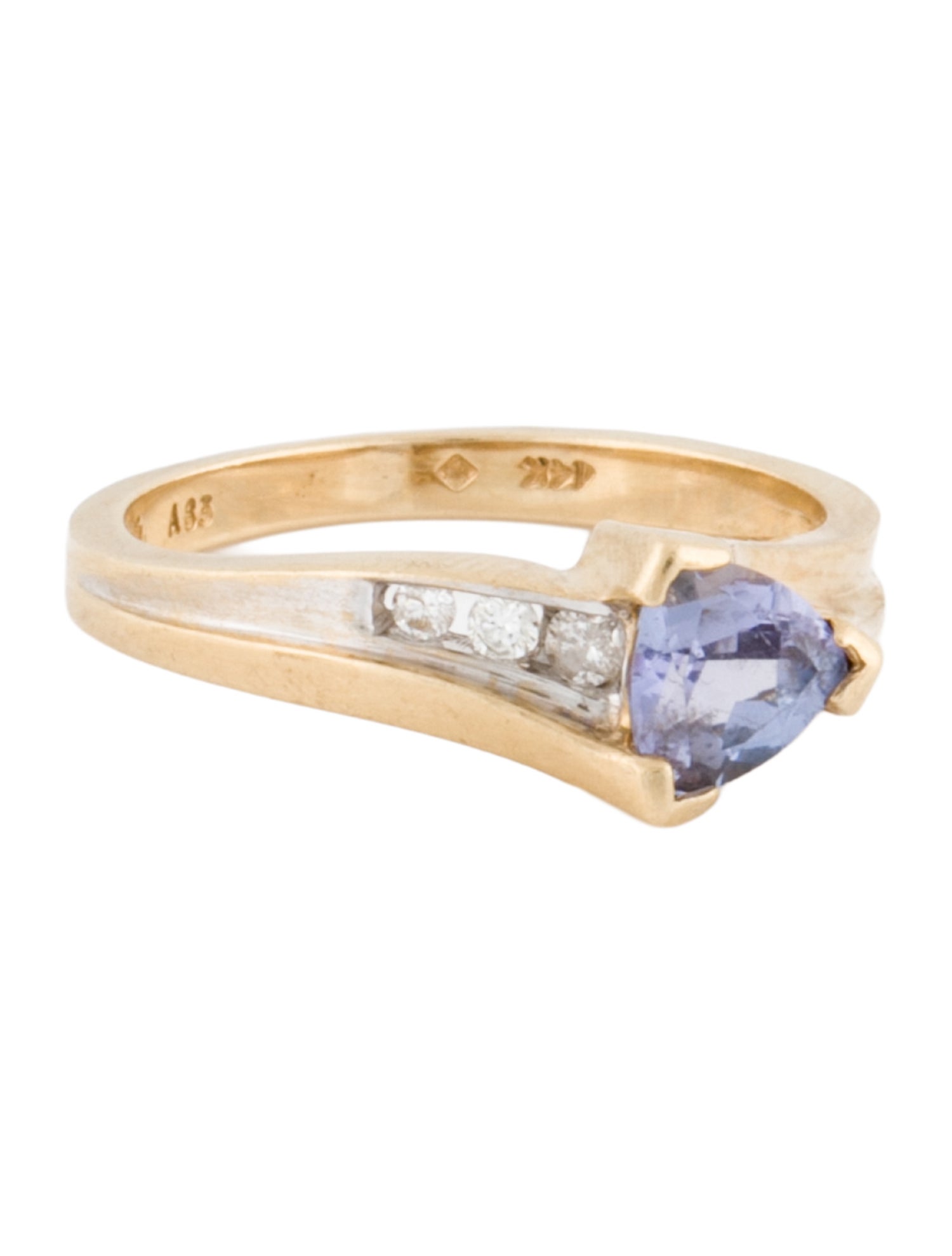 Ring 14K Tanzanite & Diamond Cocktail