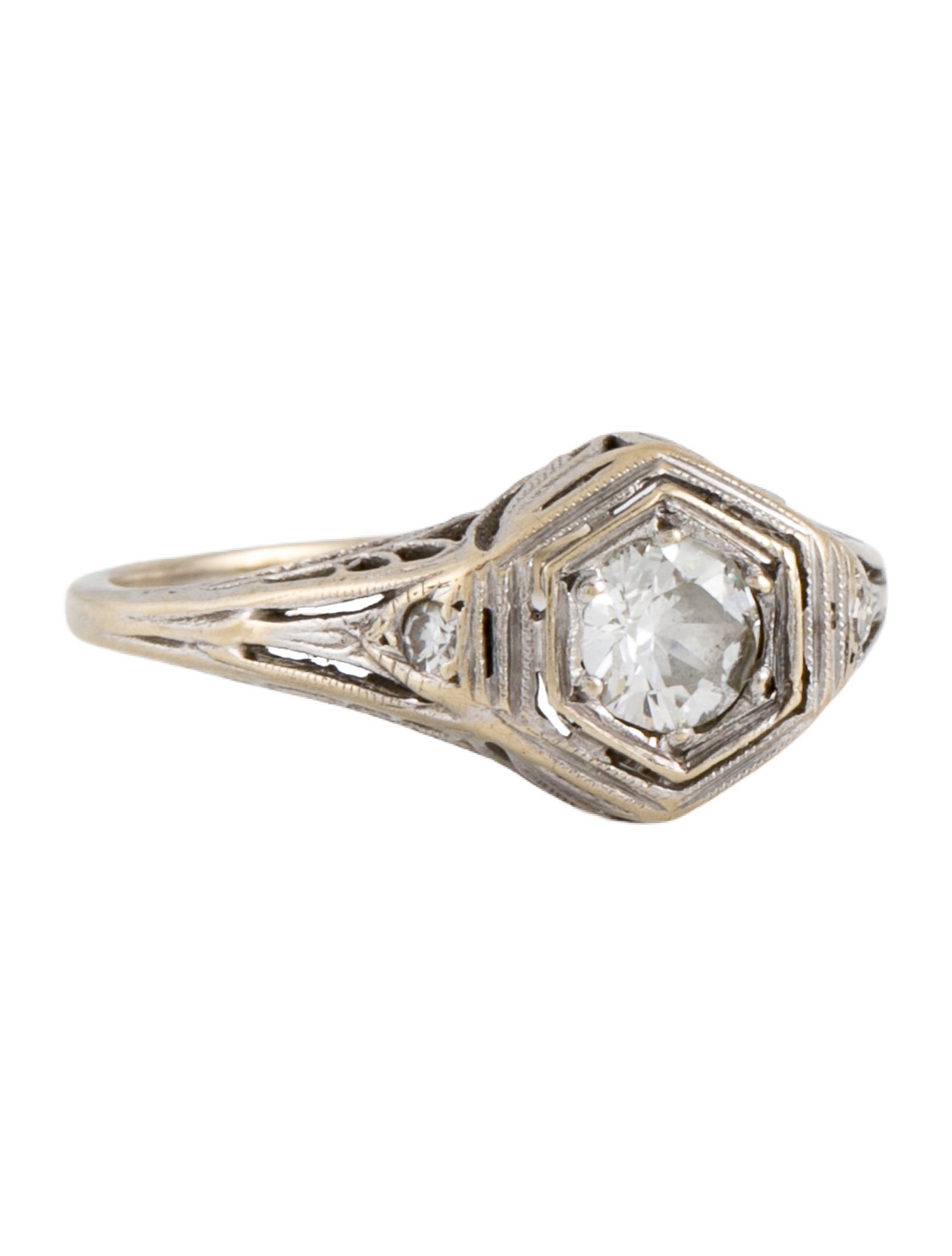 Ring Vintage 18K Diamond Engagement