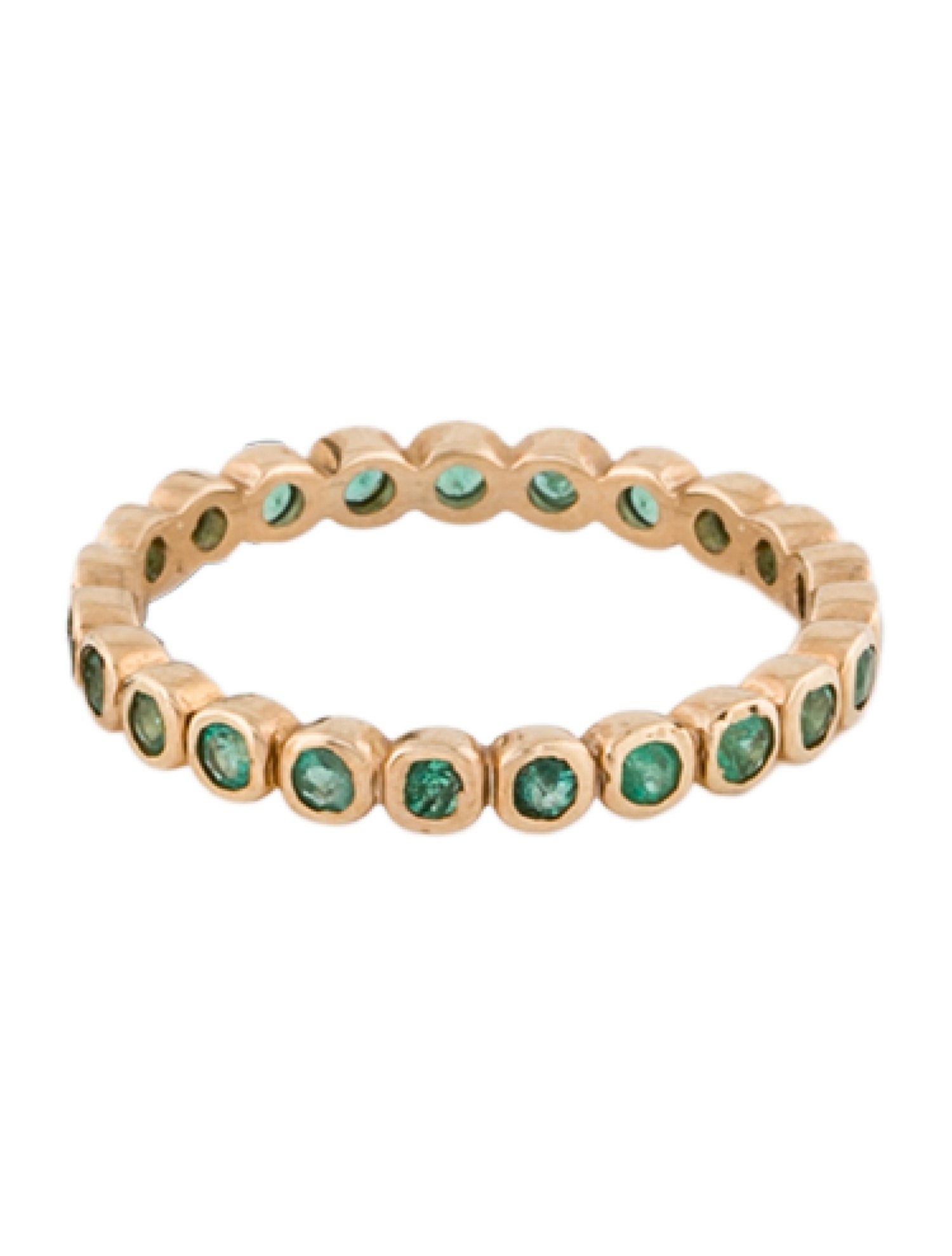 Ring 14K Emerald Eternity Band