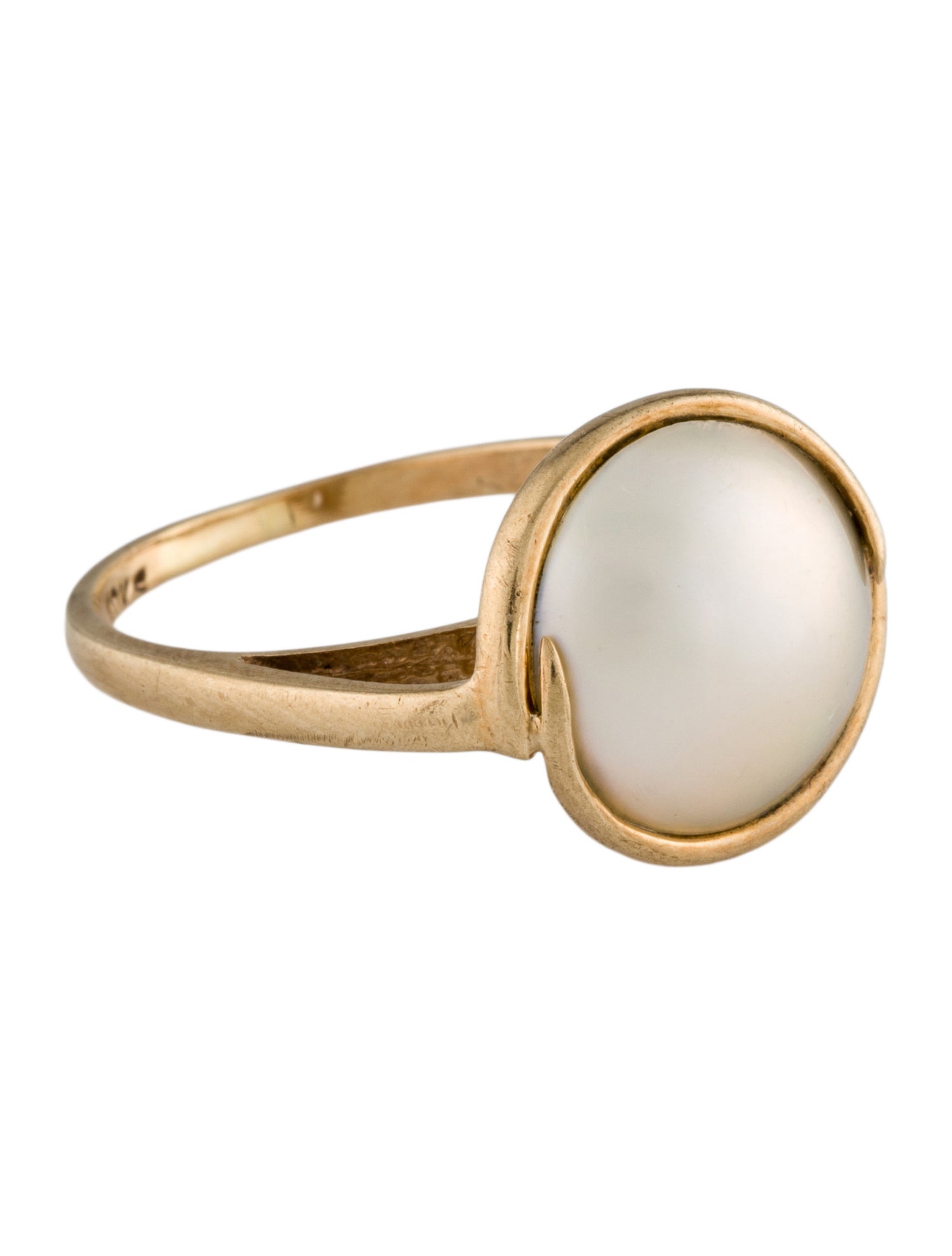 Ring 10K Pearl Cocktail