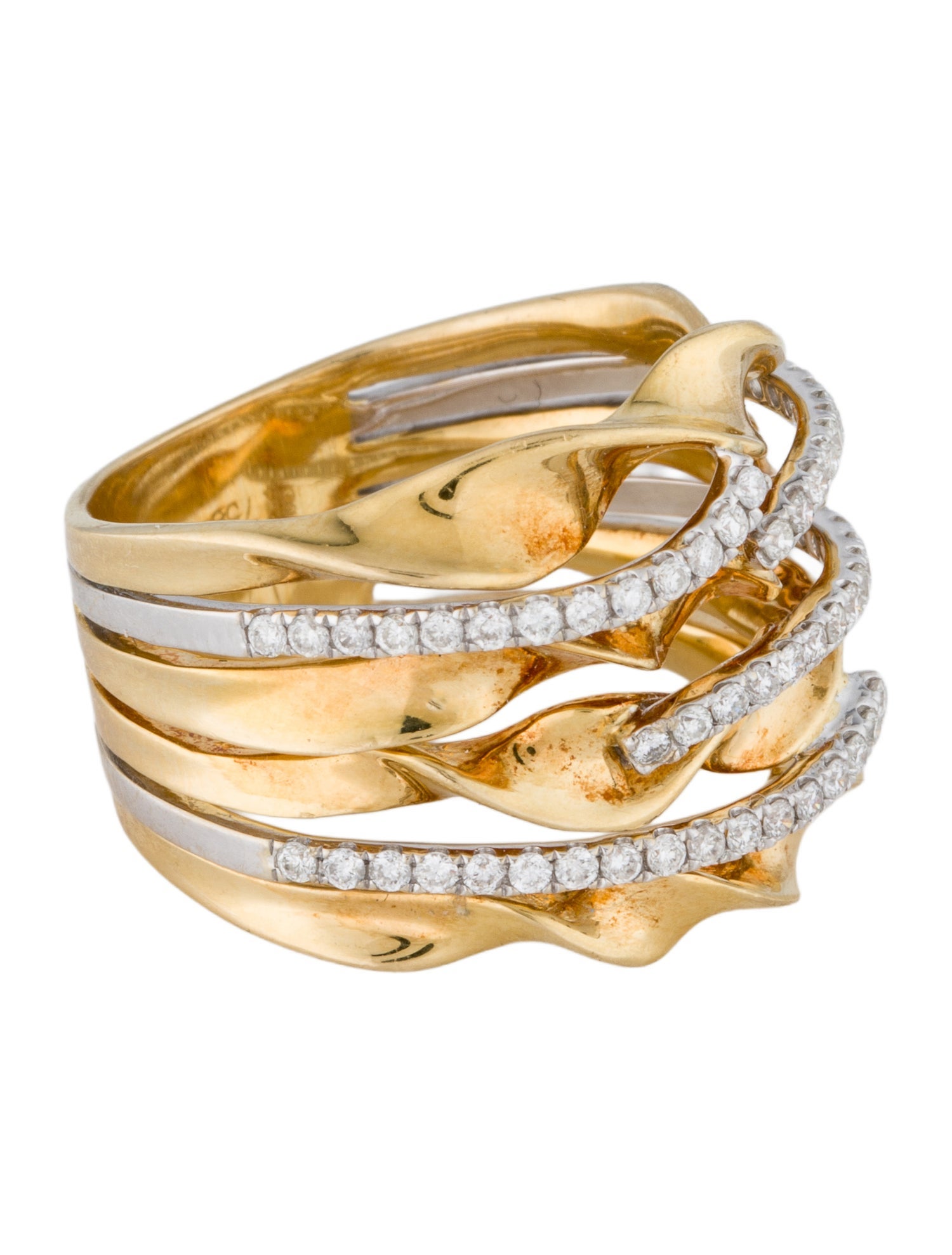 Ring 18K Diamond Crossover Band