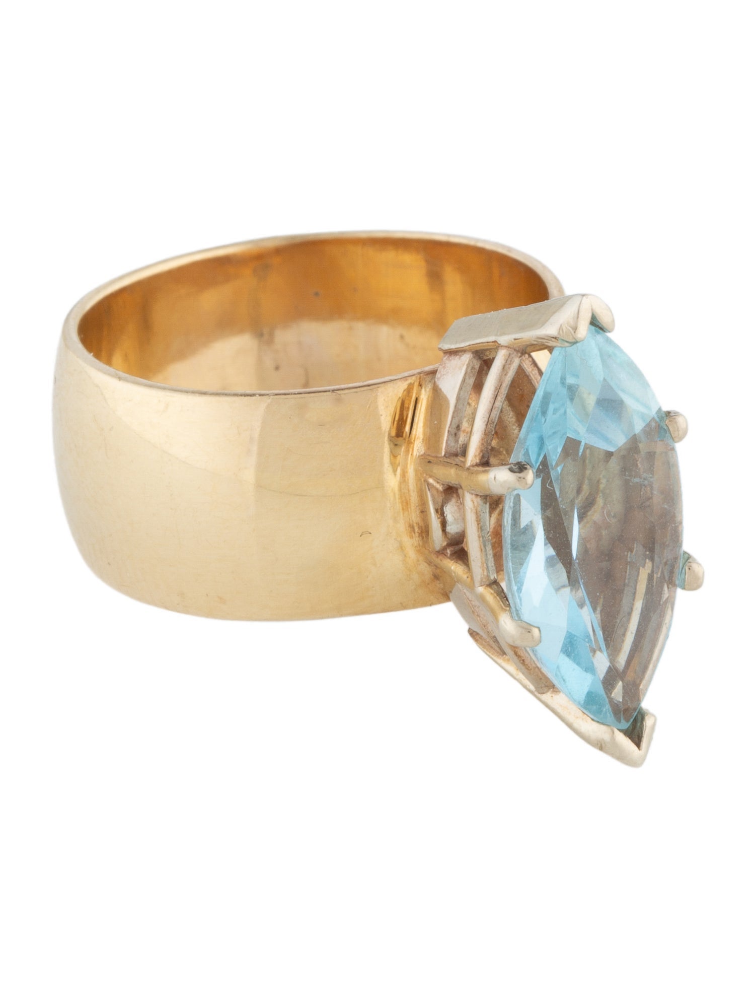 Ring 14K 3.10ctw Aquamarine Cocktail