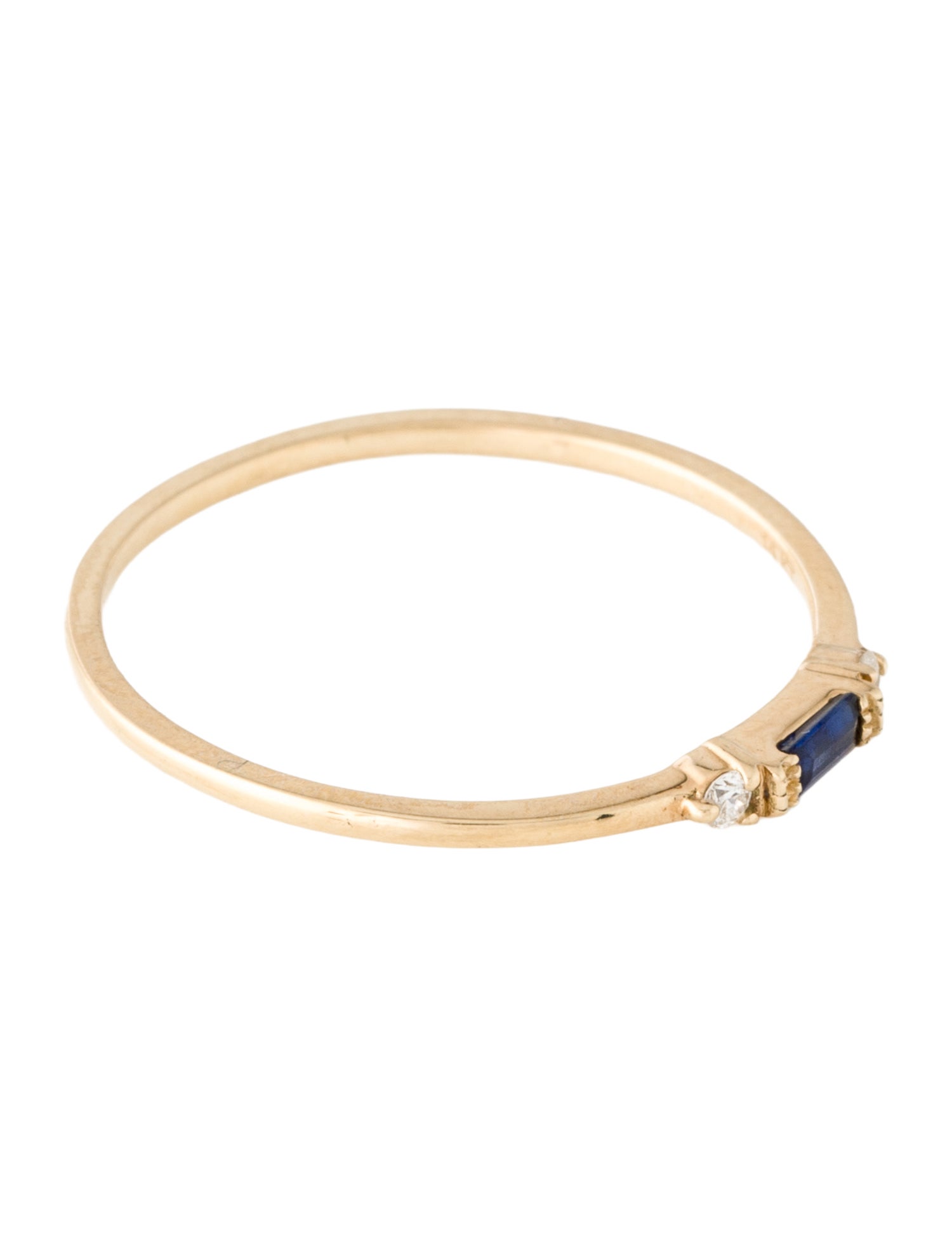 Ring 14K Sapphire & Diamond Band