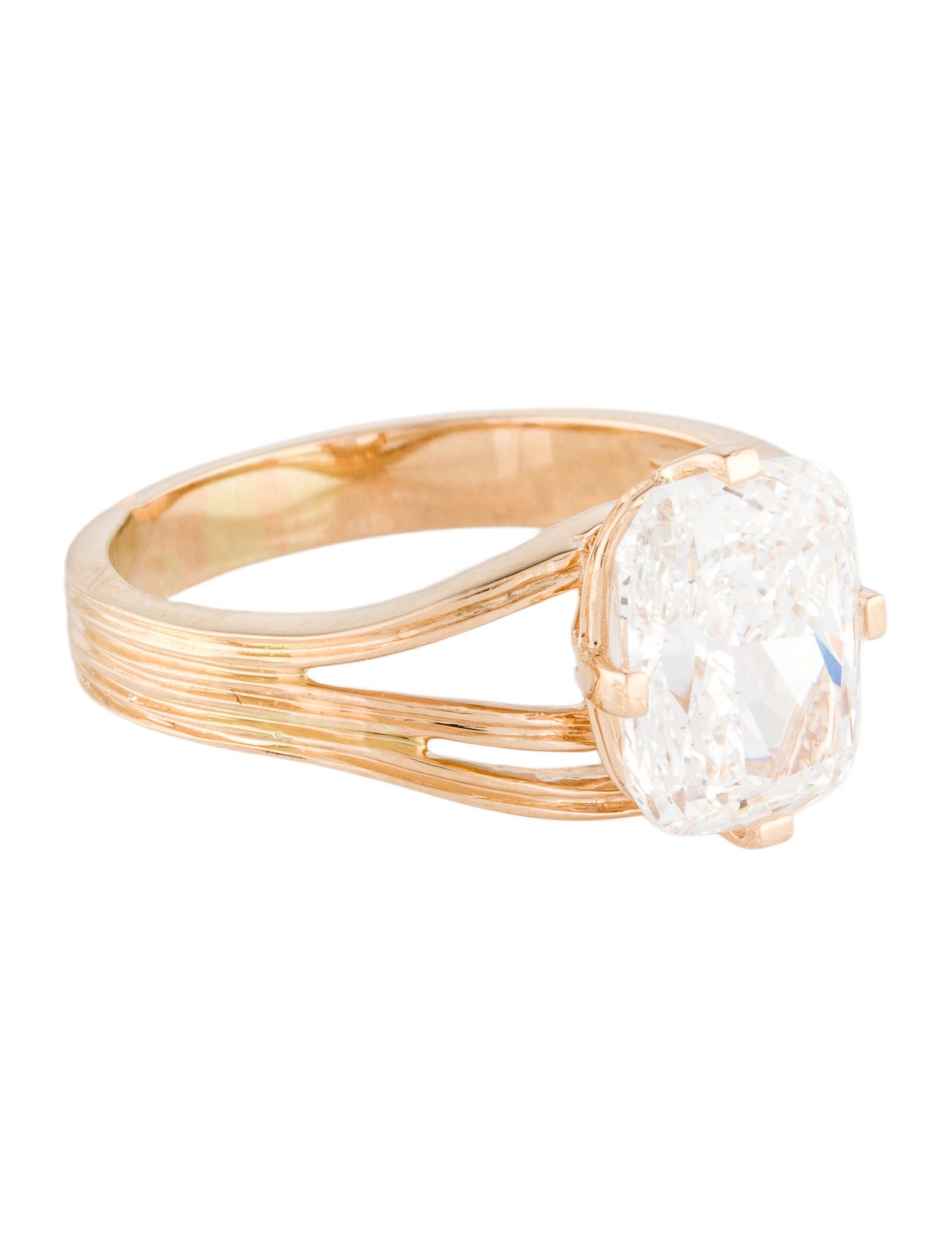 Ring 14K 3.08ct Lab-Grown Diamond