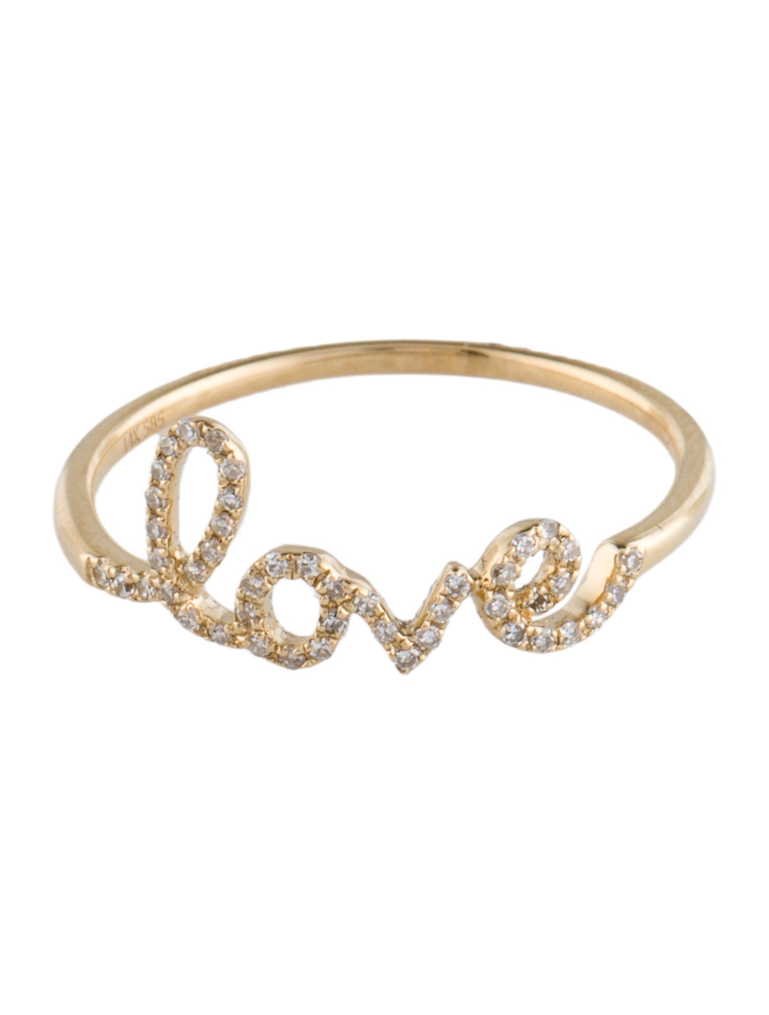 Ring 14K Diamond 'love'