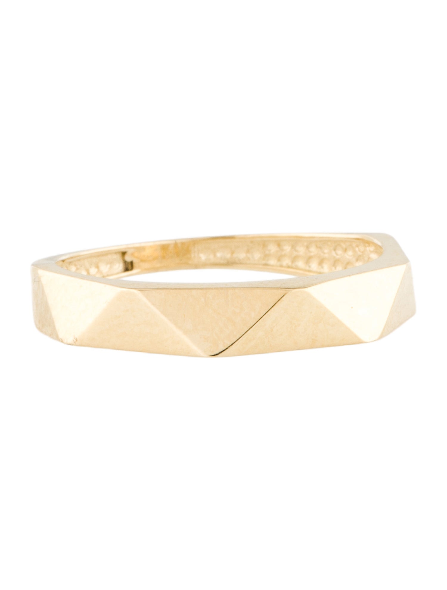 Ring 14K Tapered Faceted Band