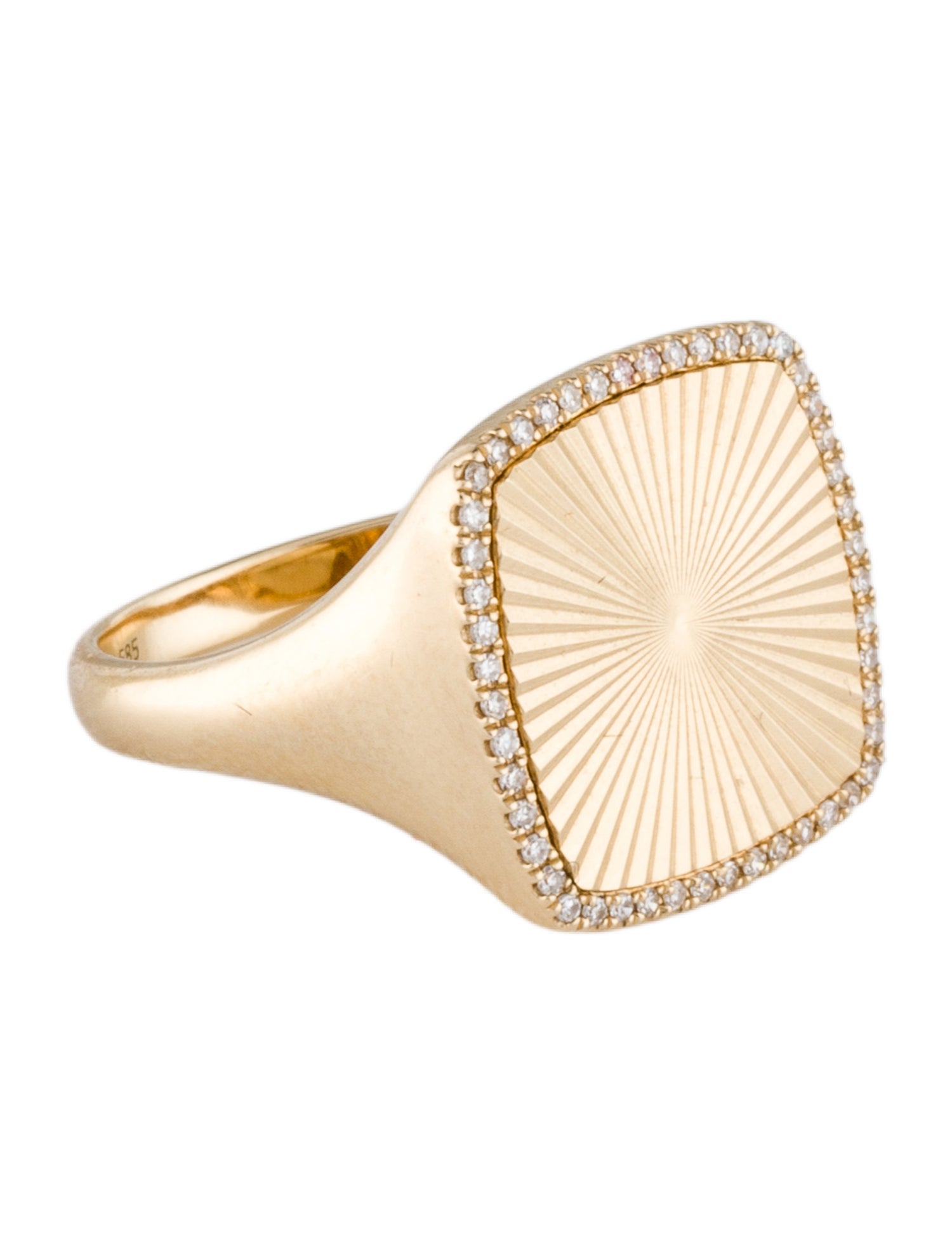 Ring 14K Diamond Signet