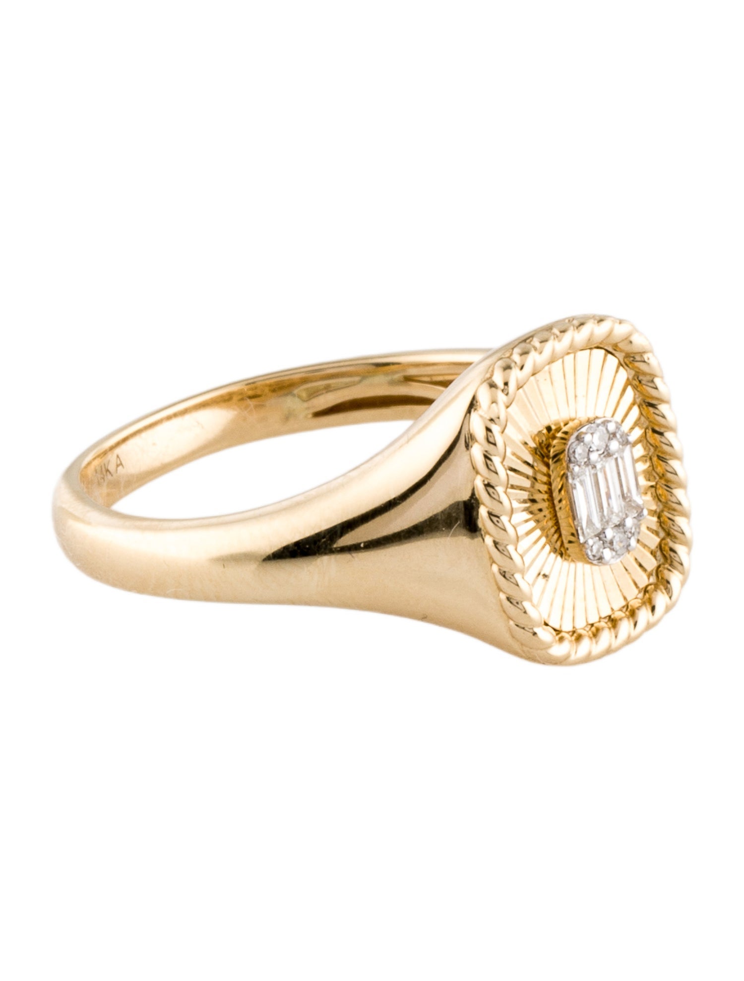 Ring 14K Diamond Signet