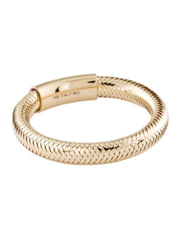 Pre-owned Ring 14k Stretch Mesh Band  In Multi