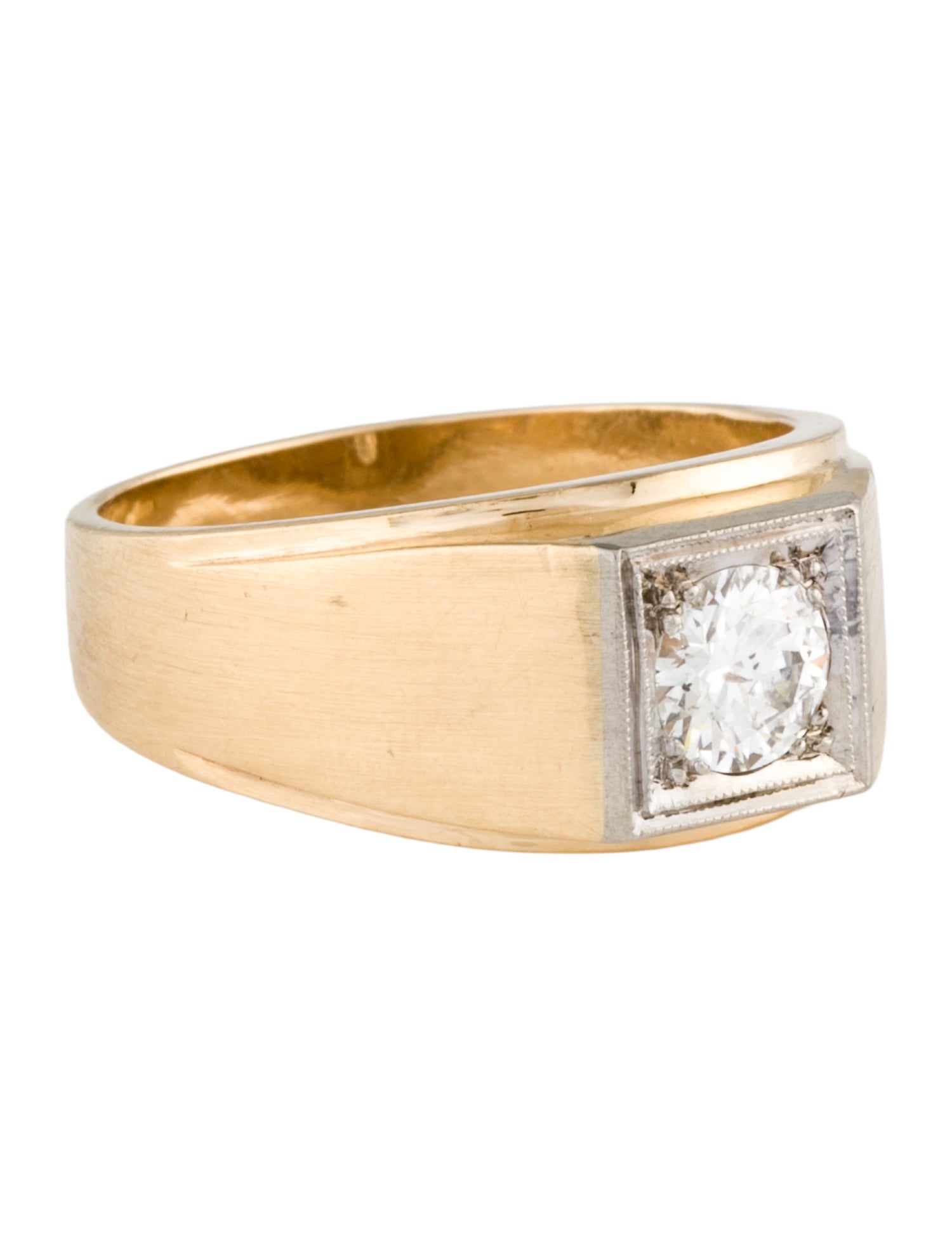 Ring 14K Diamond Signet