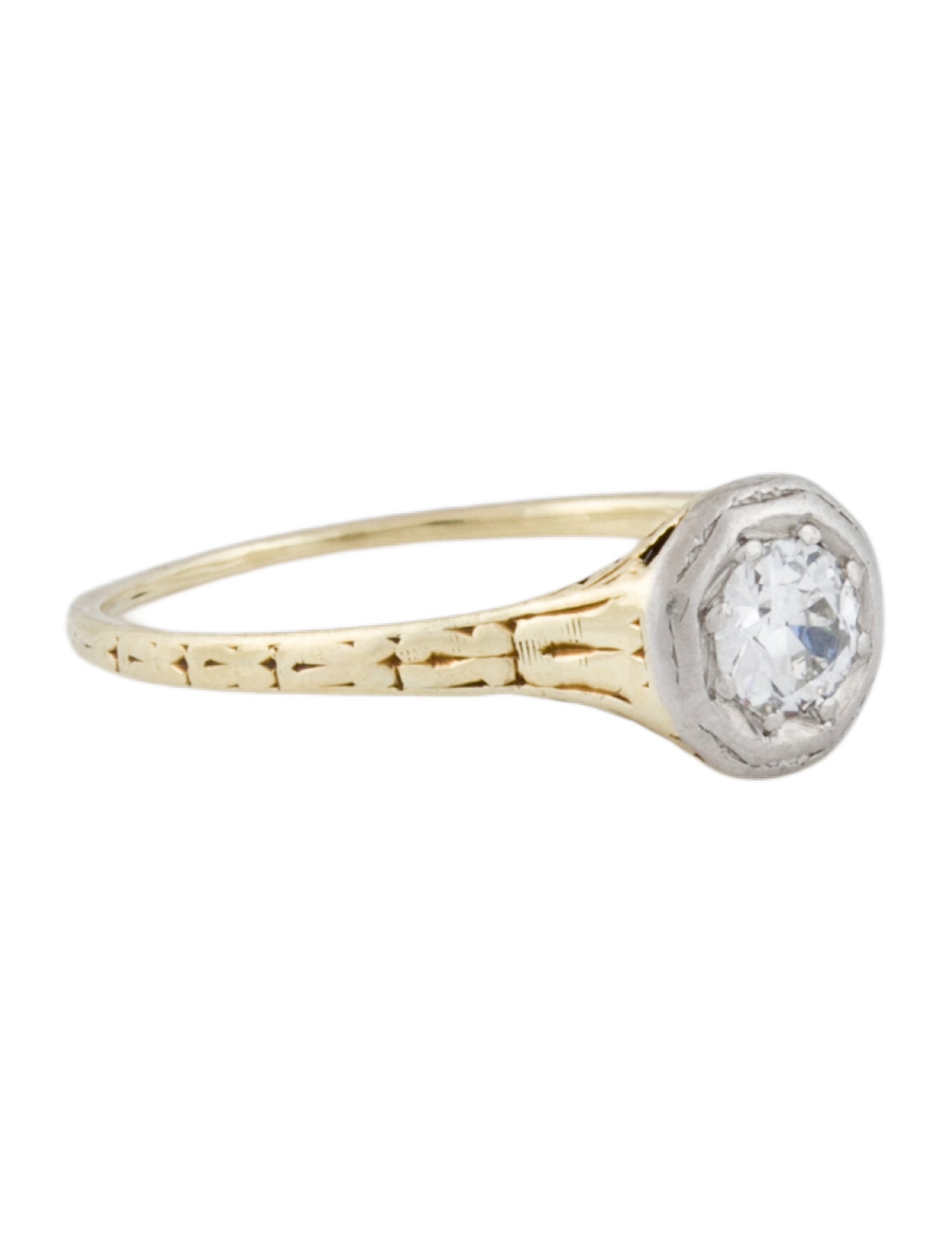 Ring Vintage 14K Diamond Engagement