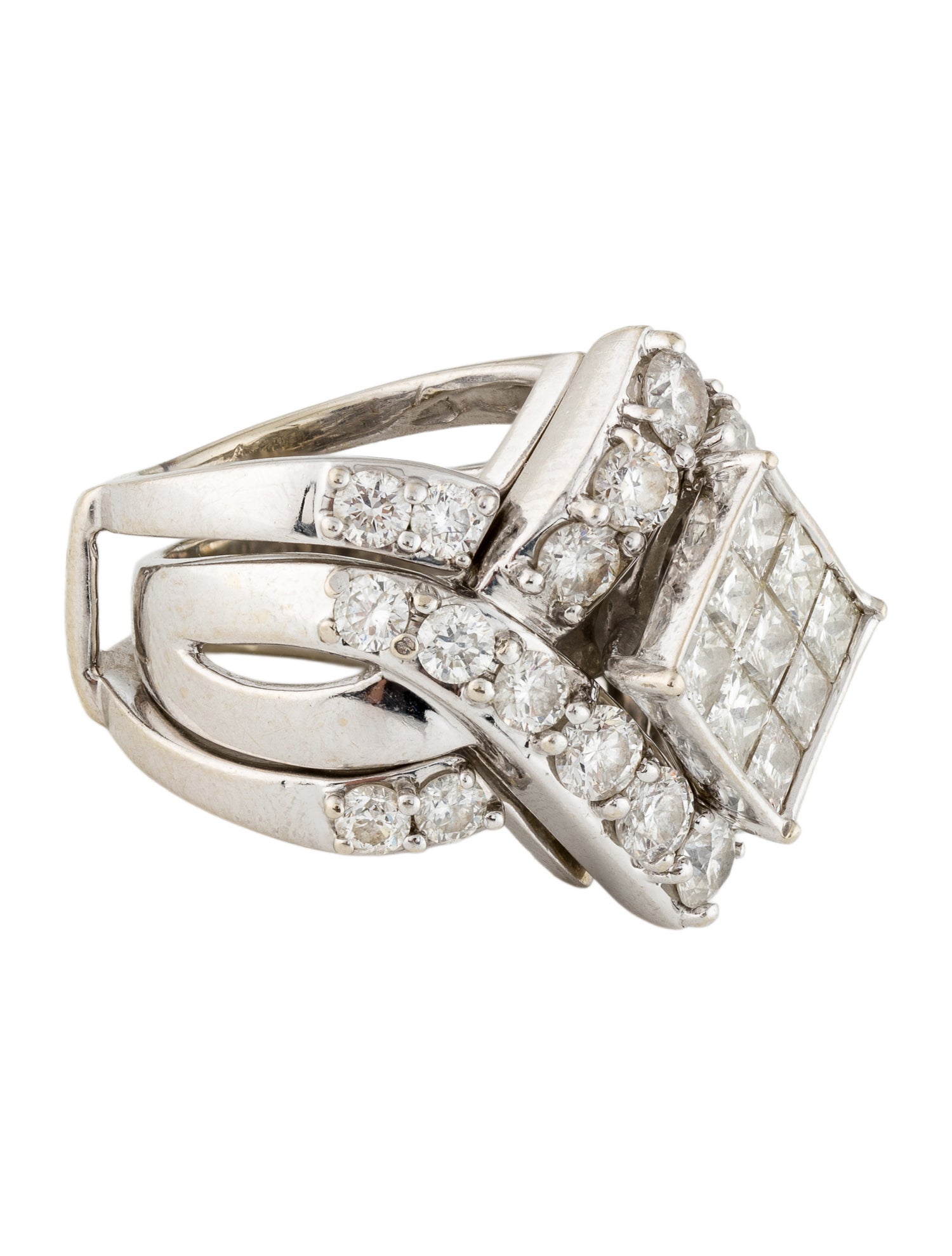 Ring 14K 4.00ctw Diamond Insert Wedding Set