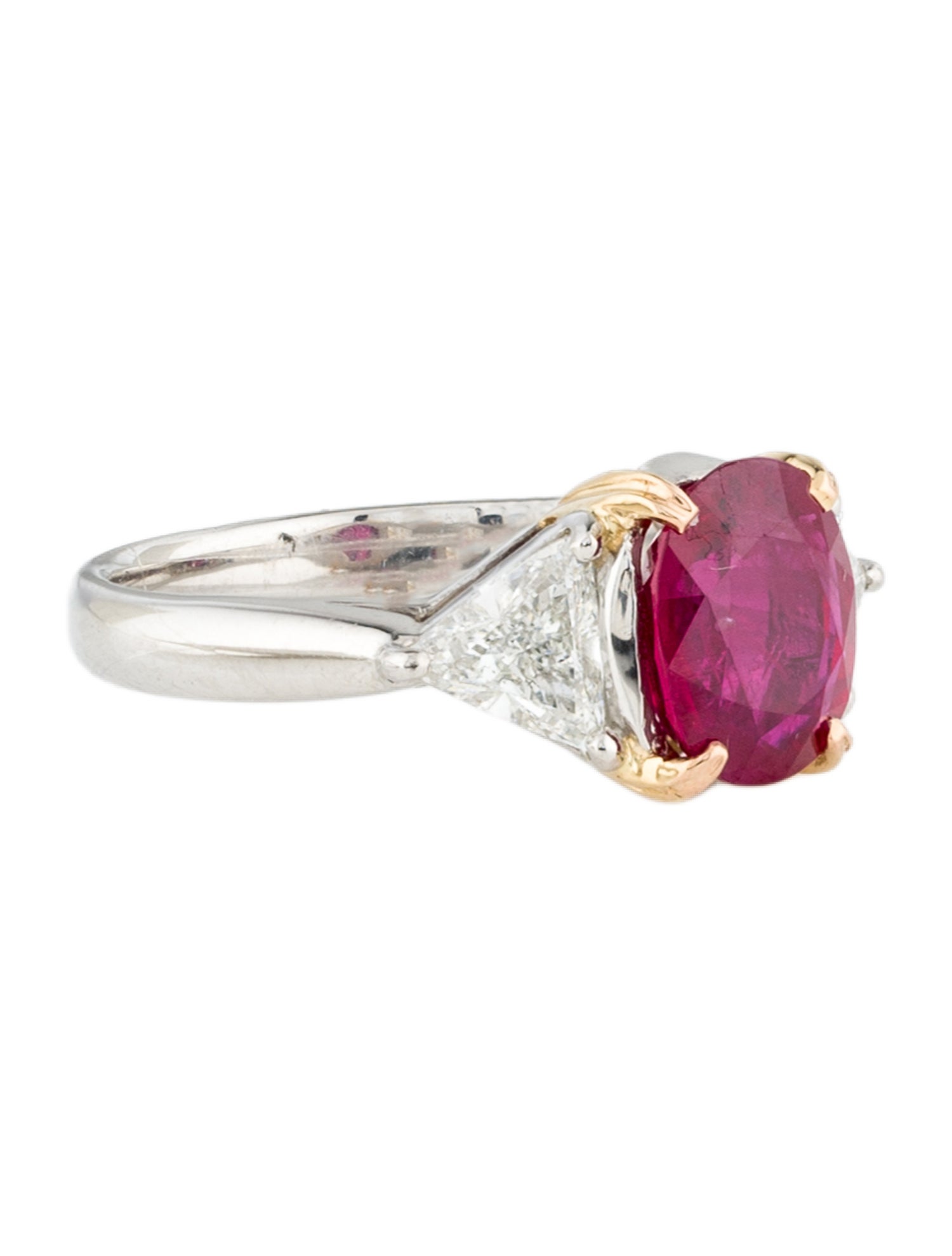 Ring Platinum 2.07ct Burmese Ruby & Diamond Cocktail