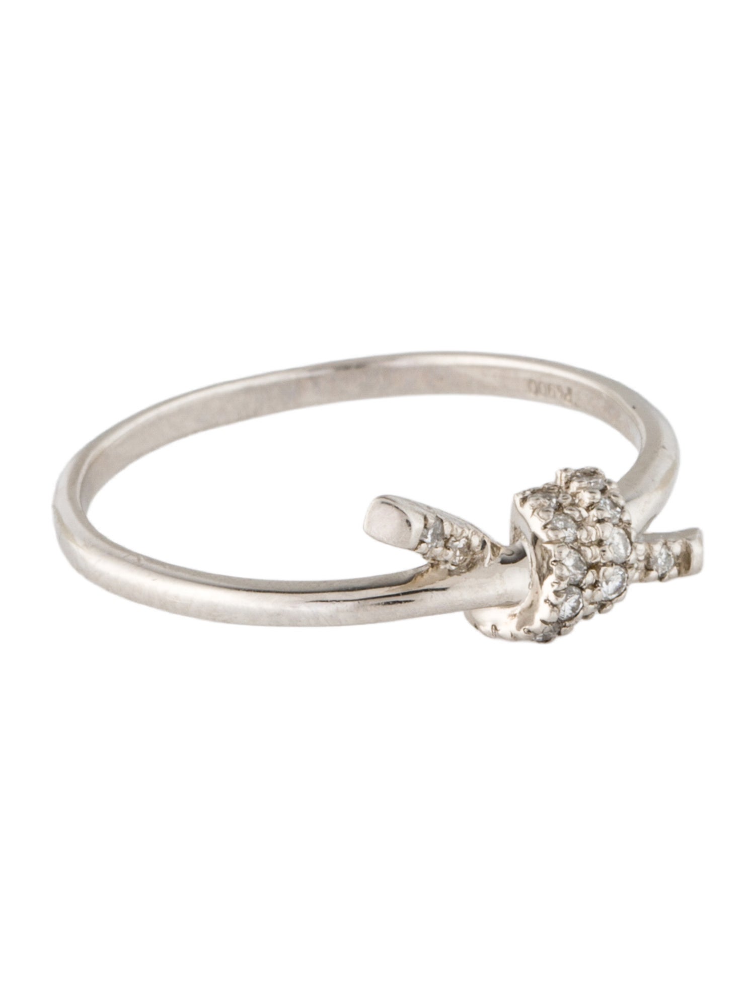 Ring Platinum Diamond Knot Cocktail