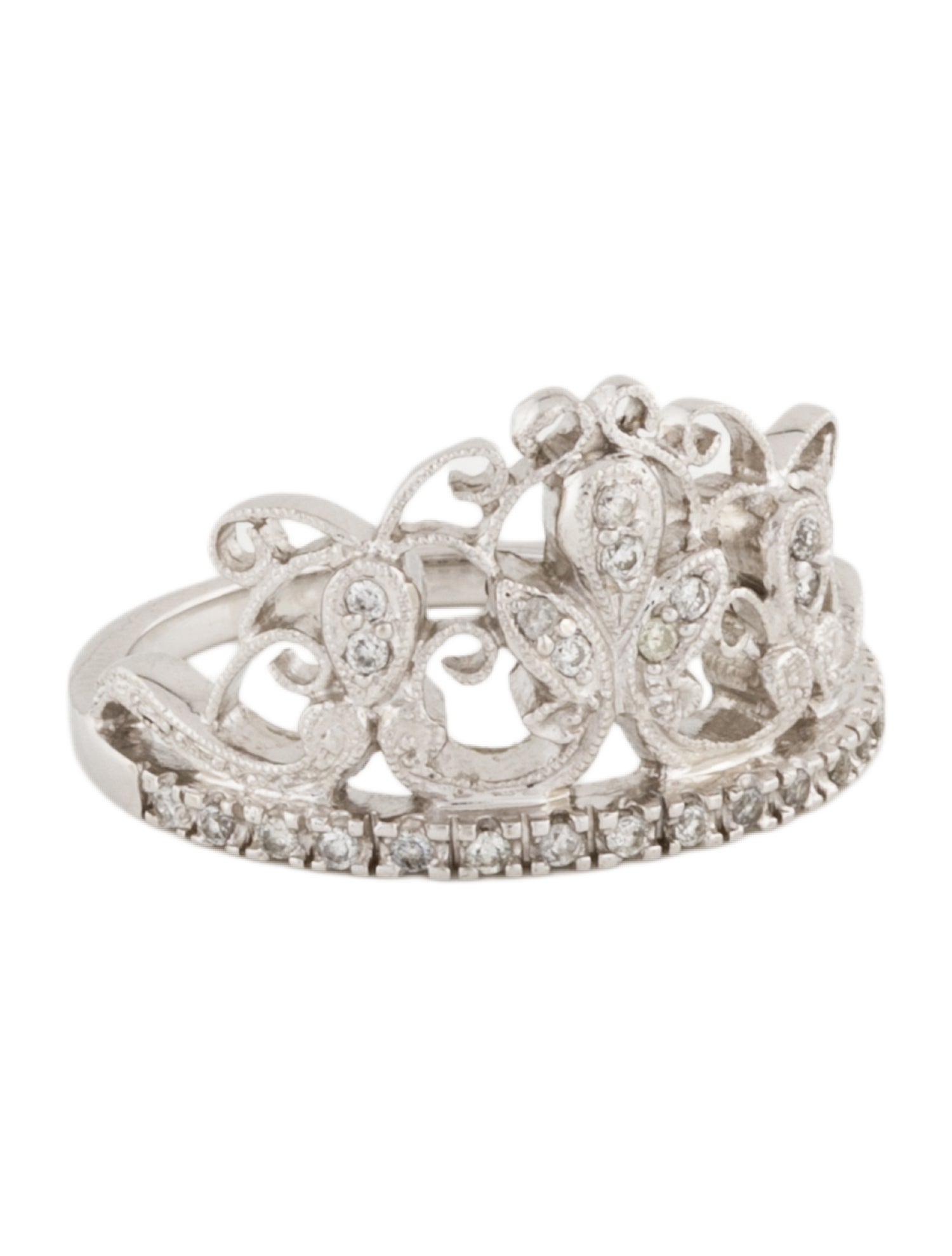 Ring 14K Diamond Crown Band