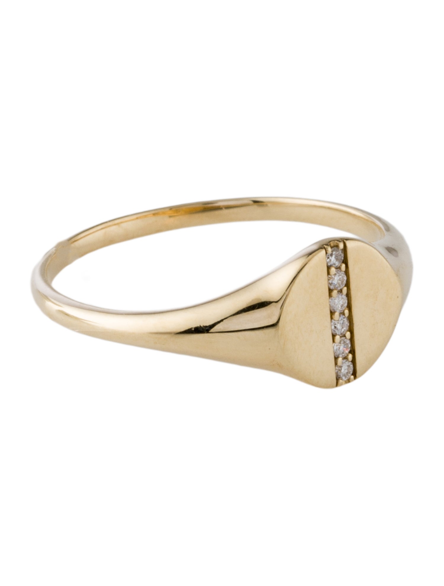 Ring 14K Diamond Signet Ring