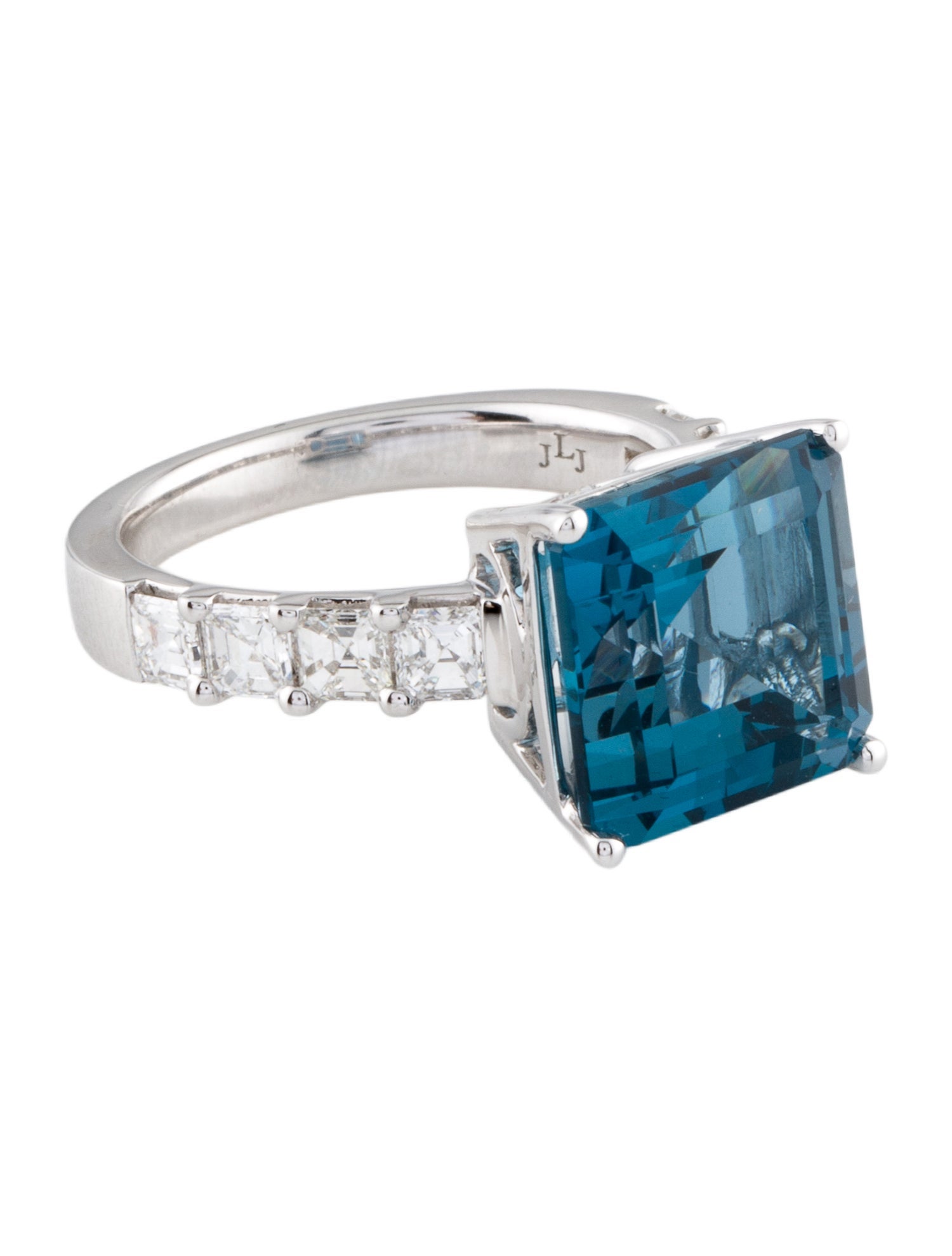 Ring 14K Topaz and Diamond Engagement Ring