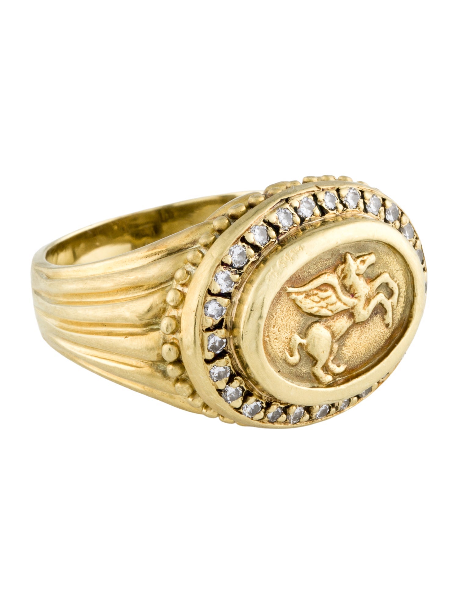 Ring 18K Diamond Signet
