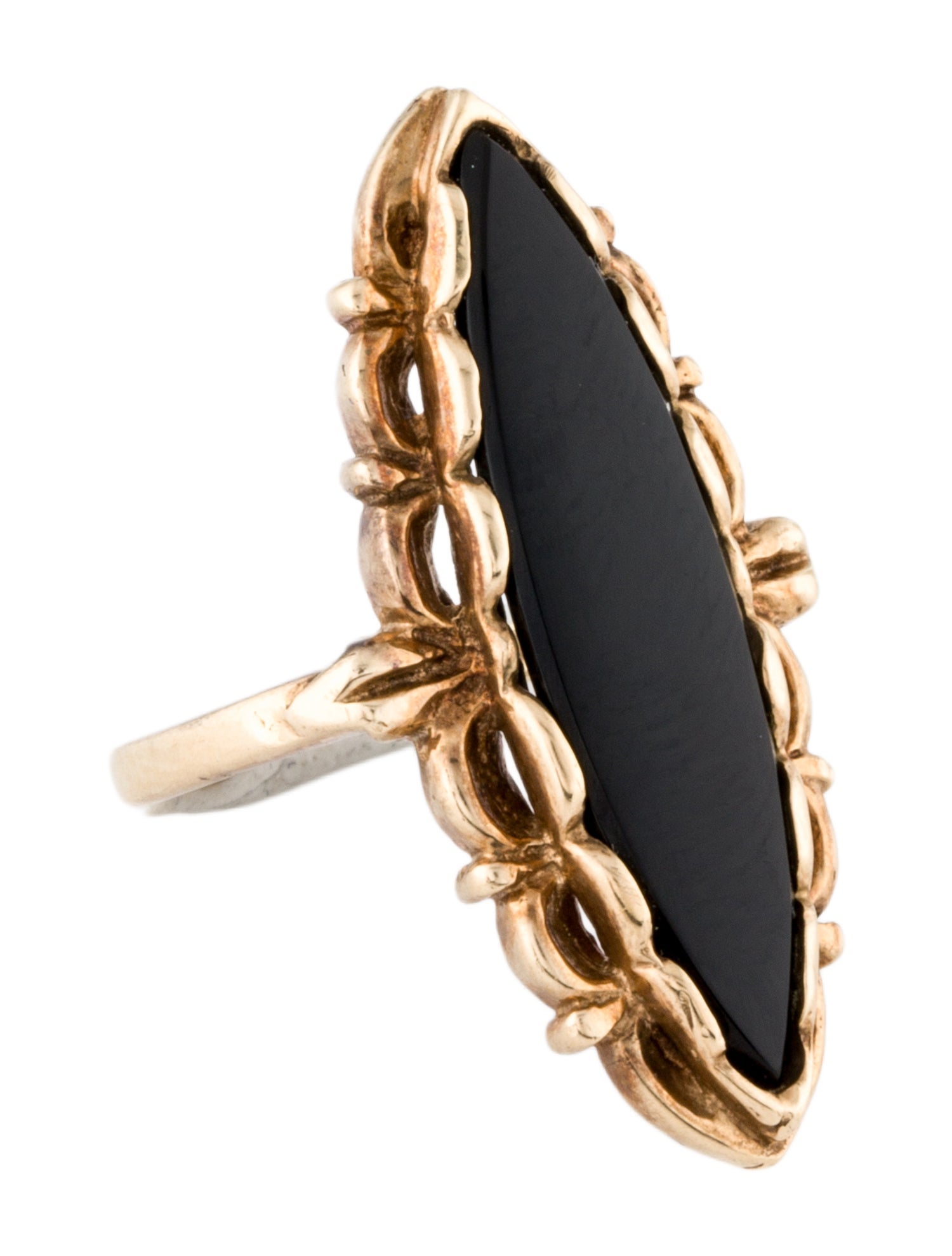 Ring 10K Onyx Cocktail