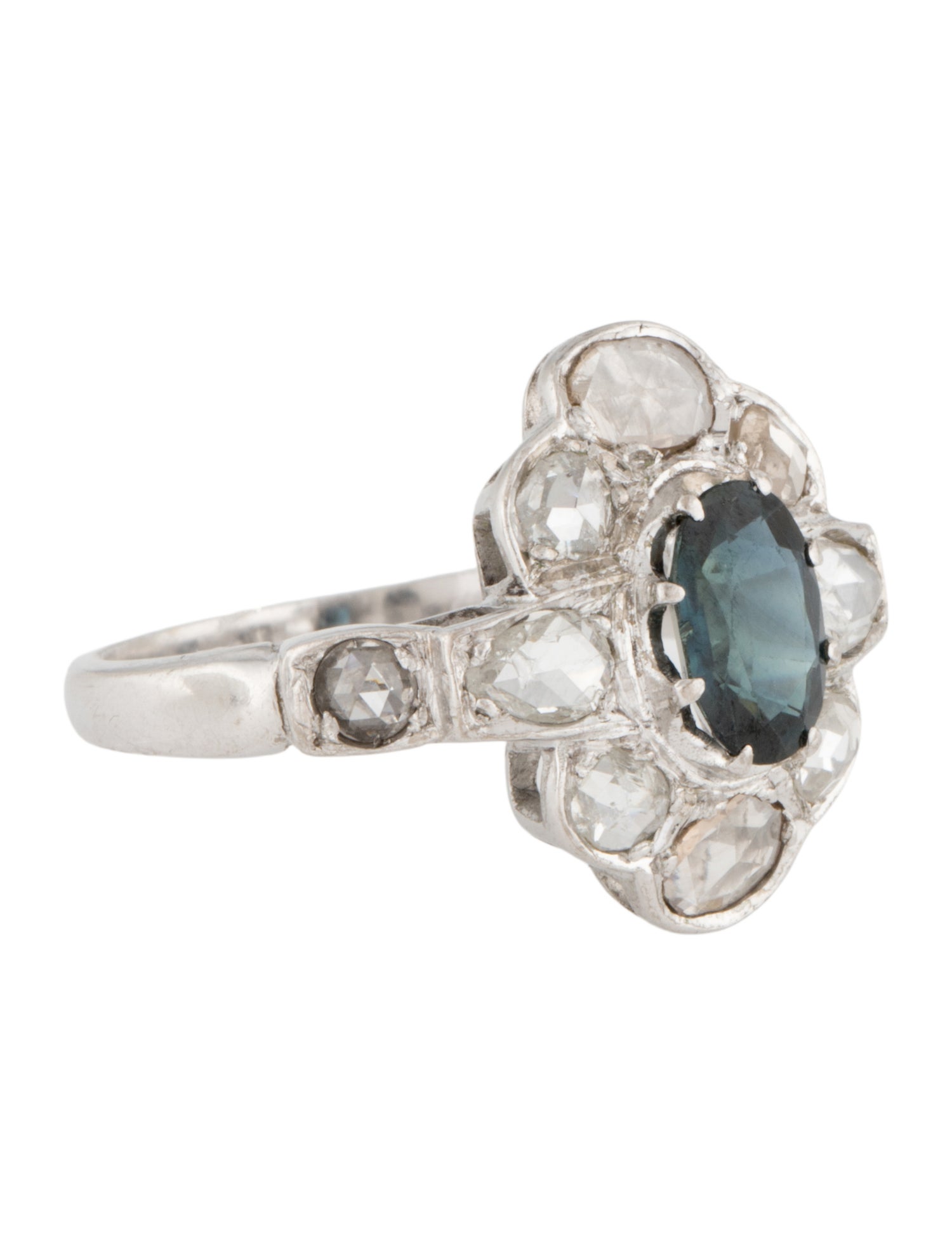Ring 14K 1.26ct Sapphire & Diamond