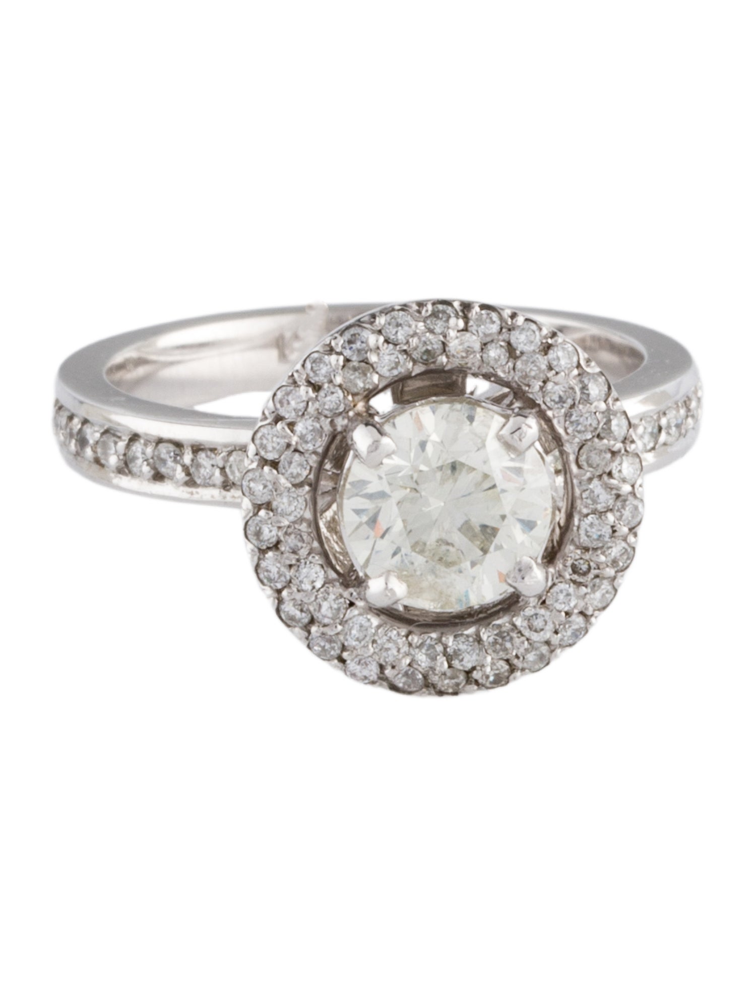 Ring 14K 1.55ctw Diamond Halo Cocktail