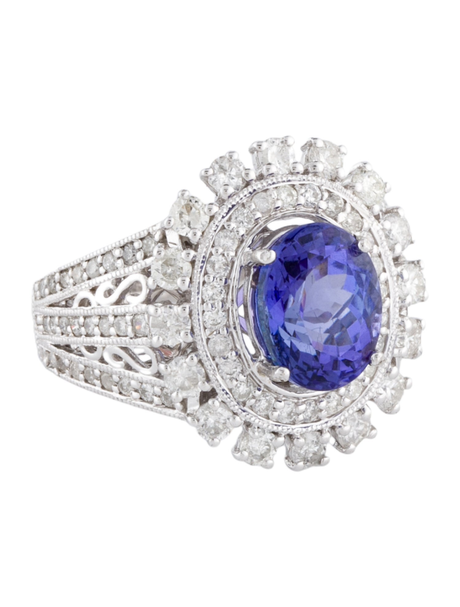Ring Orianne 14K Tanzanite & Diamond Cocktail