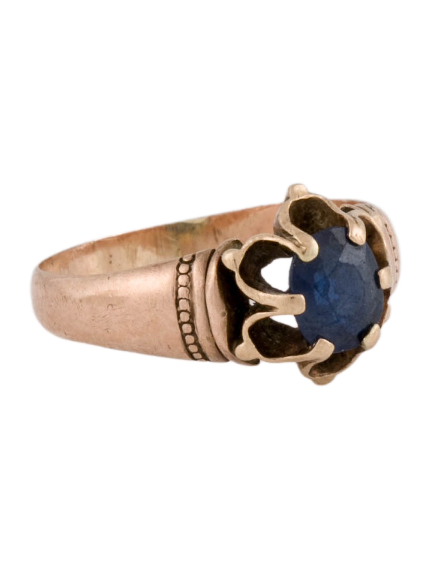 Ring 10K Sapphire Signet