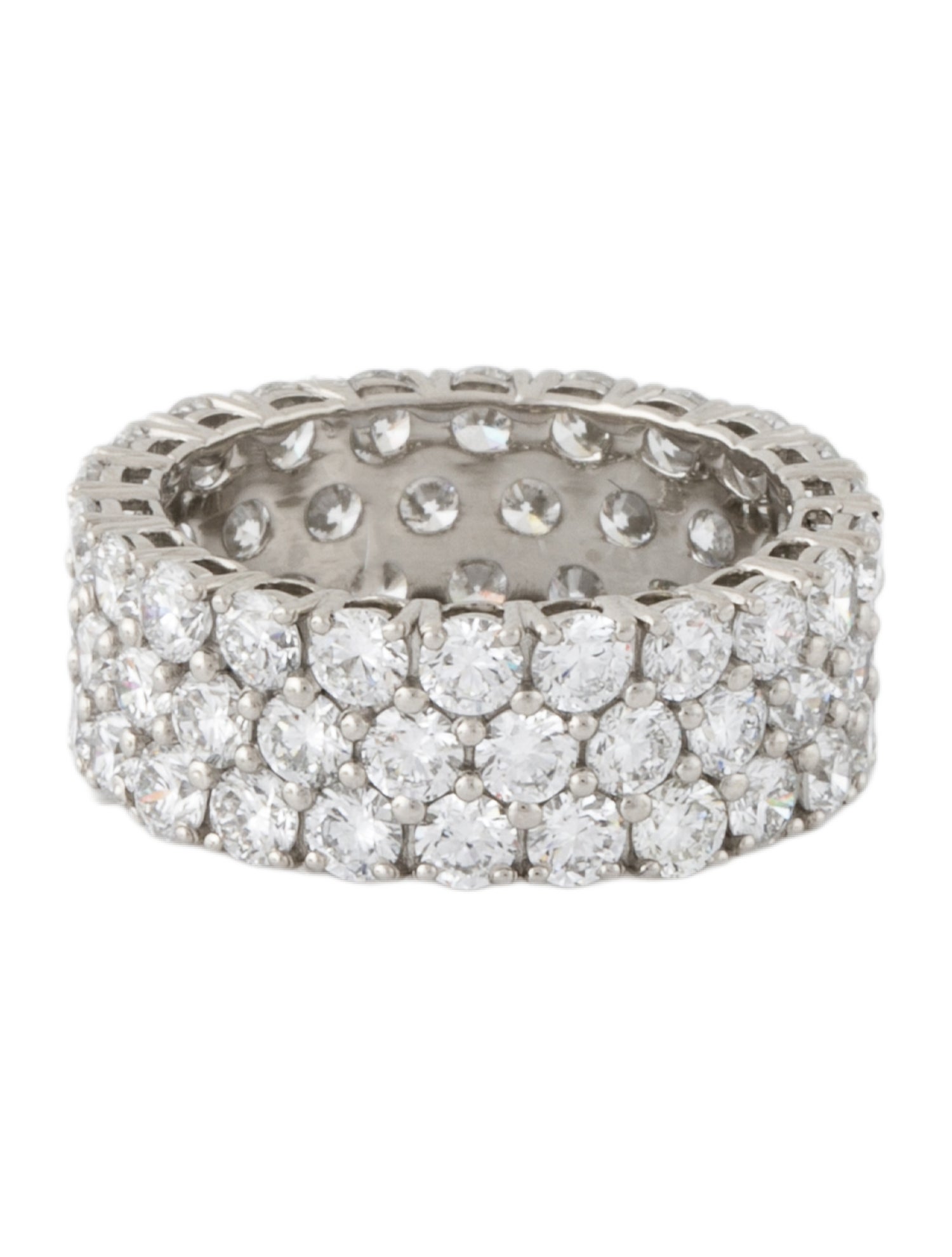 Ring Platinum 5.94ctw Lab-Grown Diamond Eternity Band