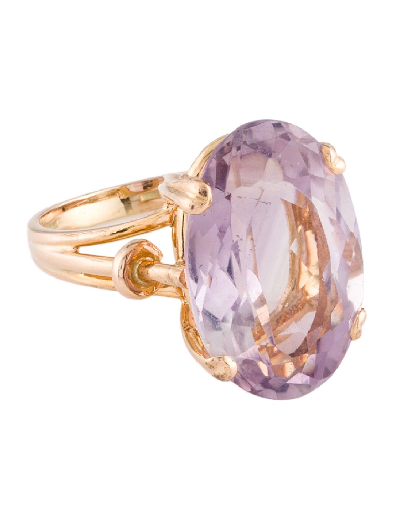 Ring 14K 13.90ctw Amethyst Cocktail