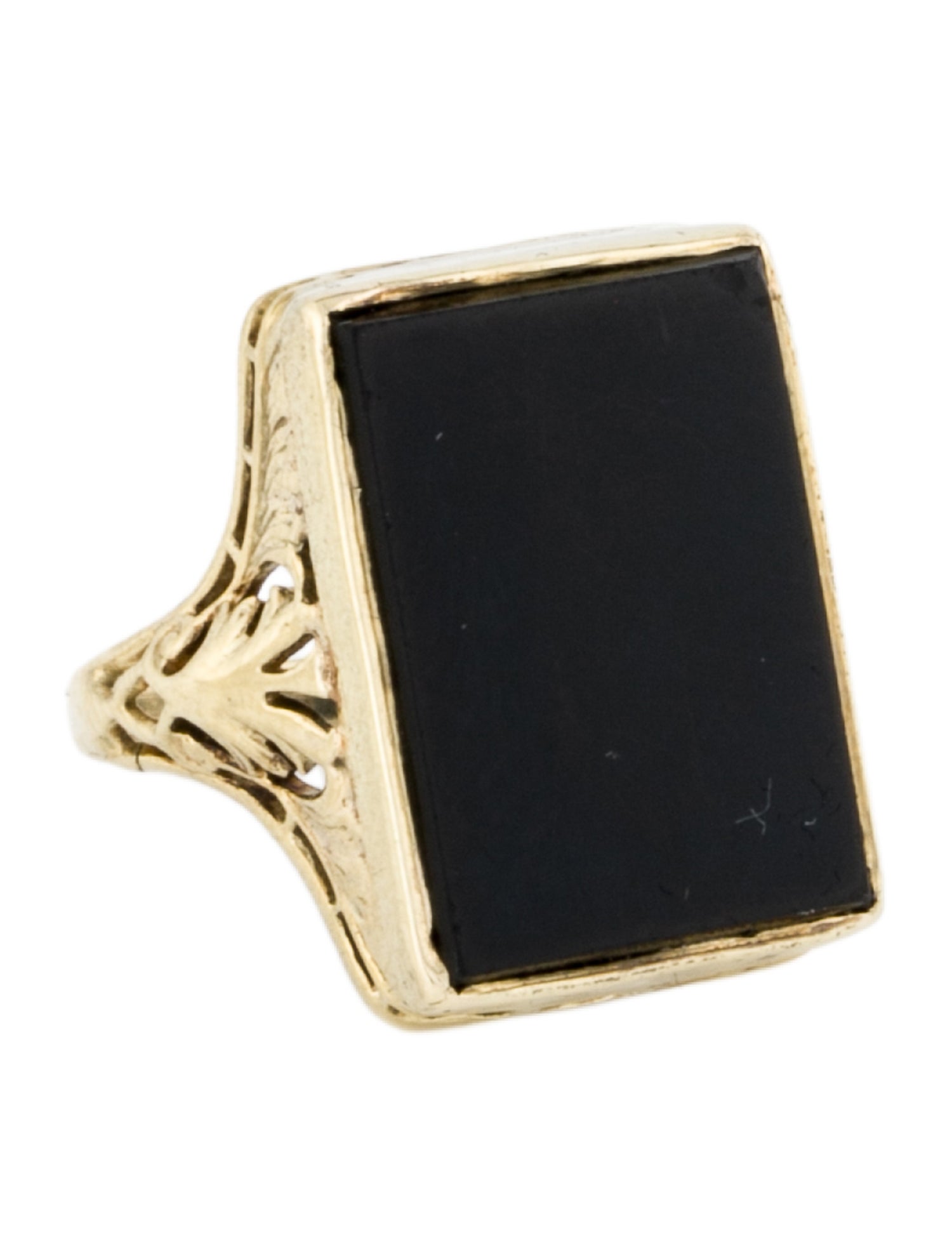 Ring 10K Onyx Cocktail