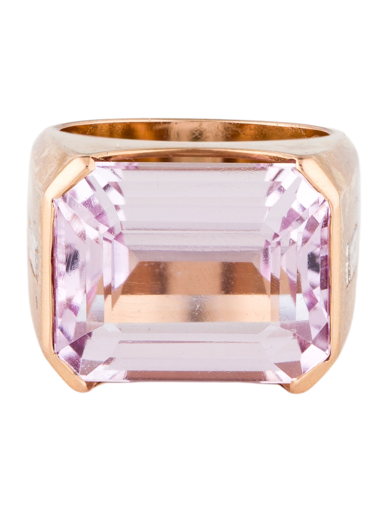 Ring 14K 20.56ctw Kunzite & Diamond Cocktail Ring