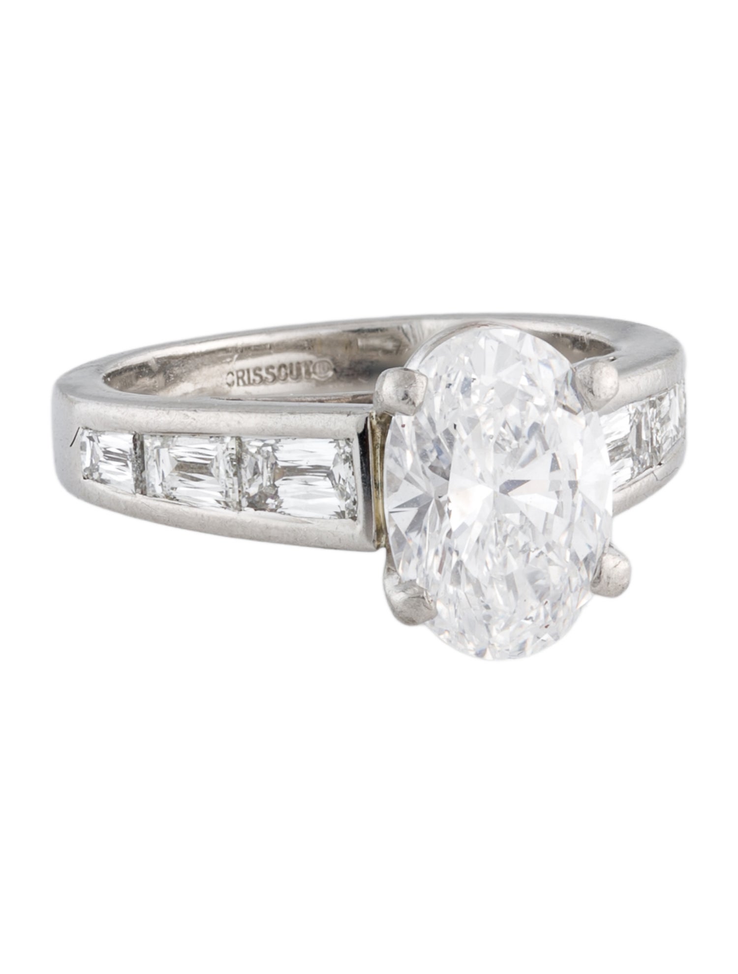 Ring Platinum 3.09ct Diamond Engagement